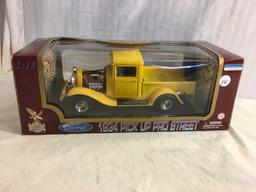 Collector NIB Road Legends 1934 Pick Up Pro Street Die Cast Metal 1:18 Scale Yellow Pickup