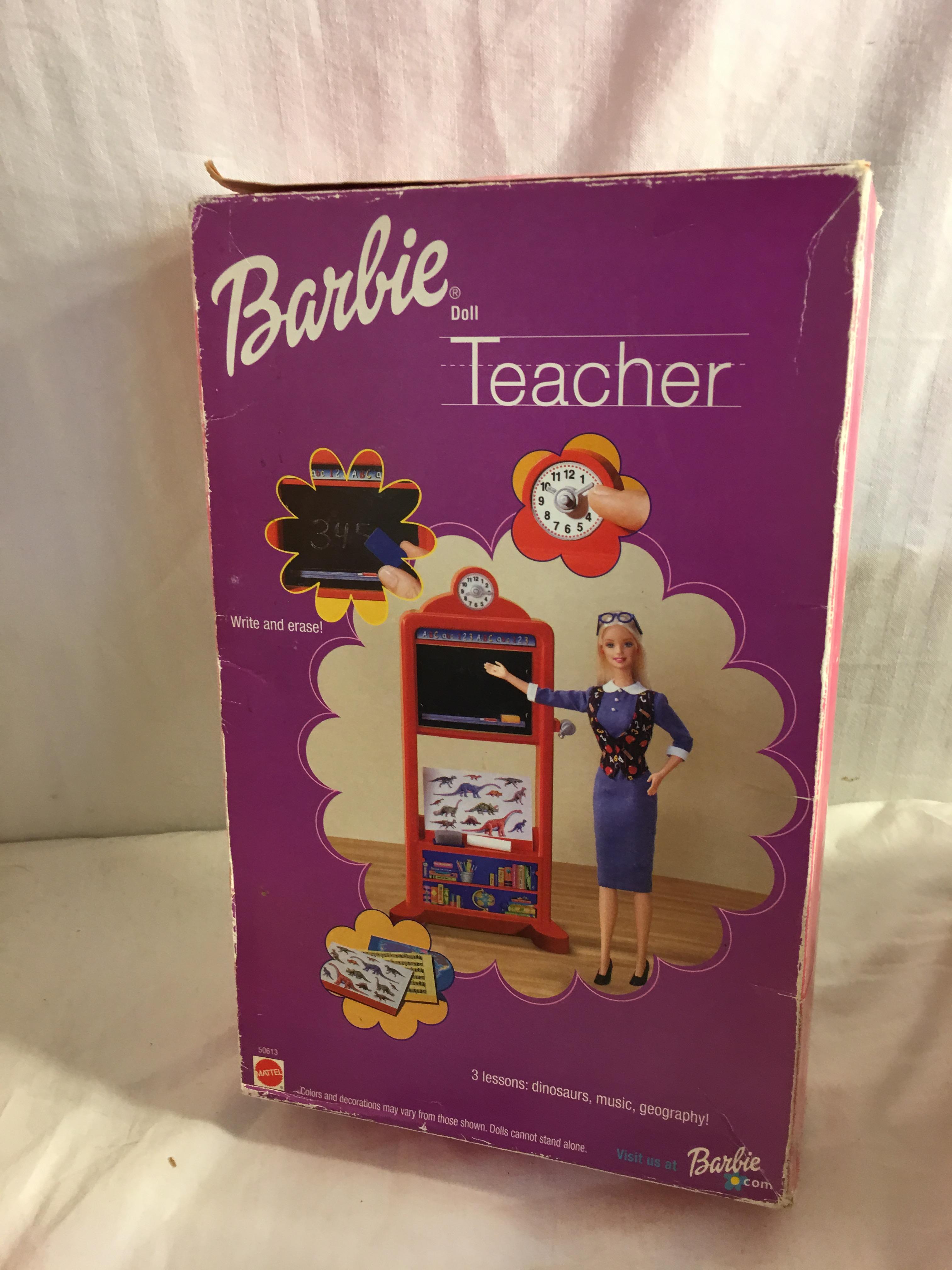 Collector Barbie Mattel Teacher School Room Backrop Doll 13.5"Tall Box