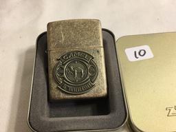 Collector A Zippo XIV Lighter Camel Cigarettes Antique Silver Plate 85th Anniversary 1998 Size: 2.1/