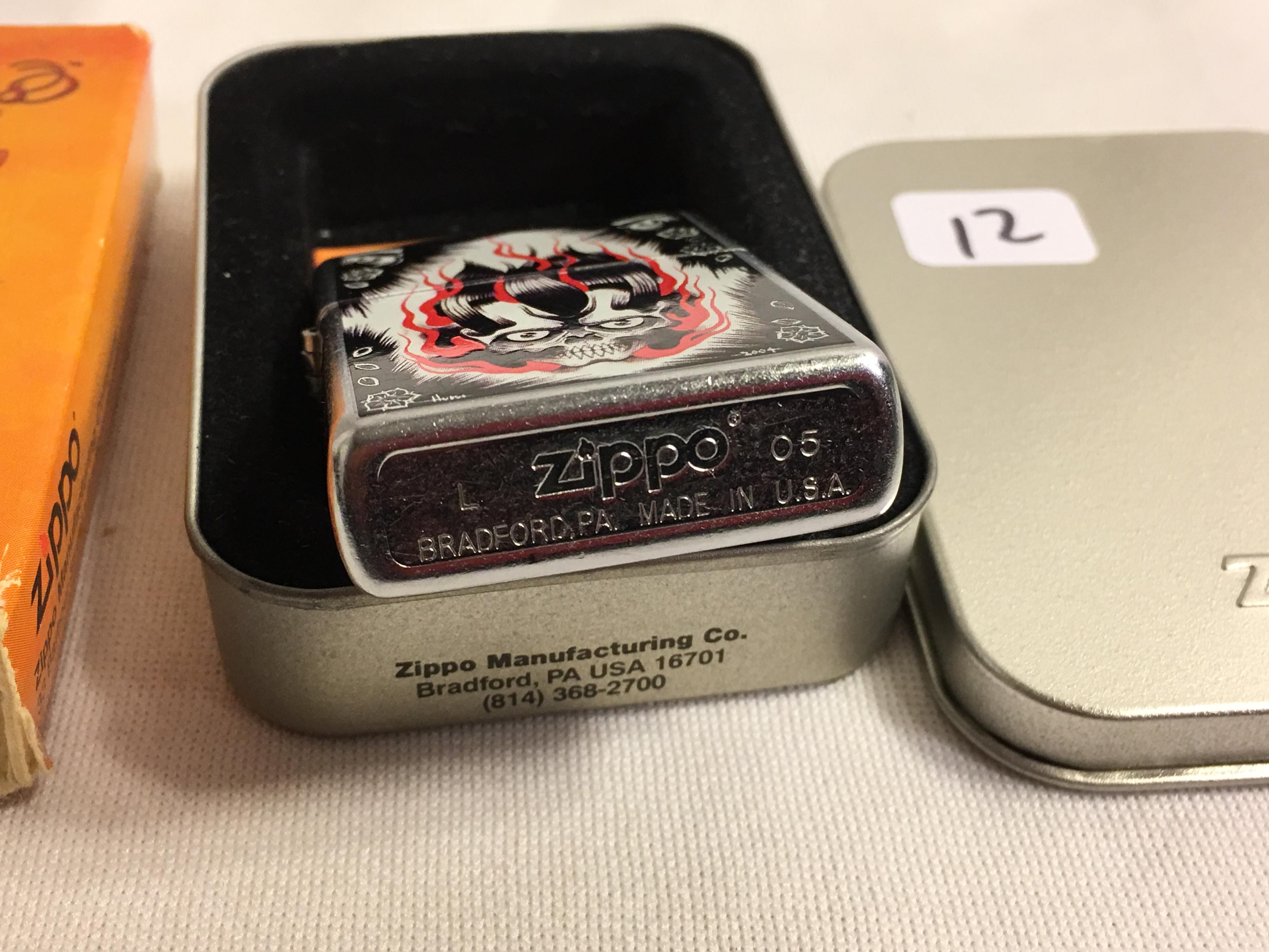 Collector L Zippo 05  Bradford Made in USA Stainless Steel Pocket Lighter Size:2.1/4"tall