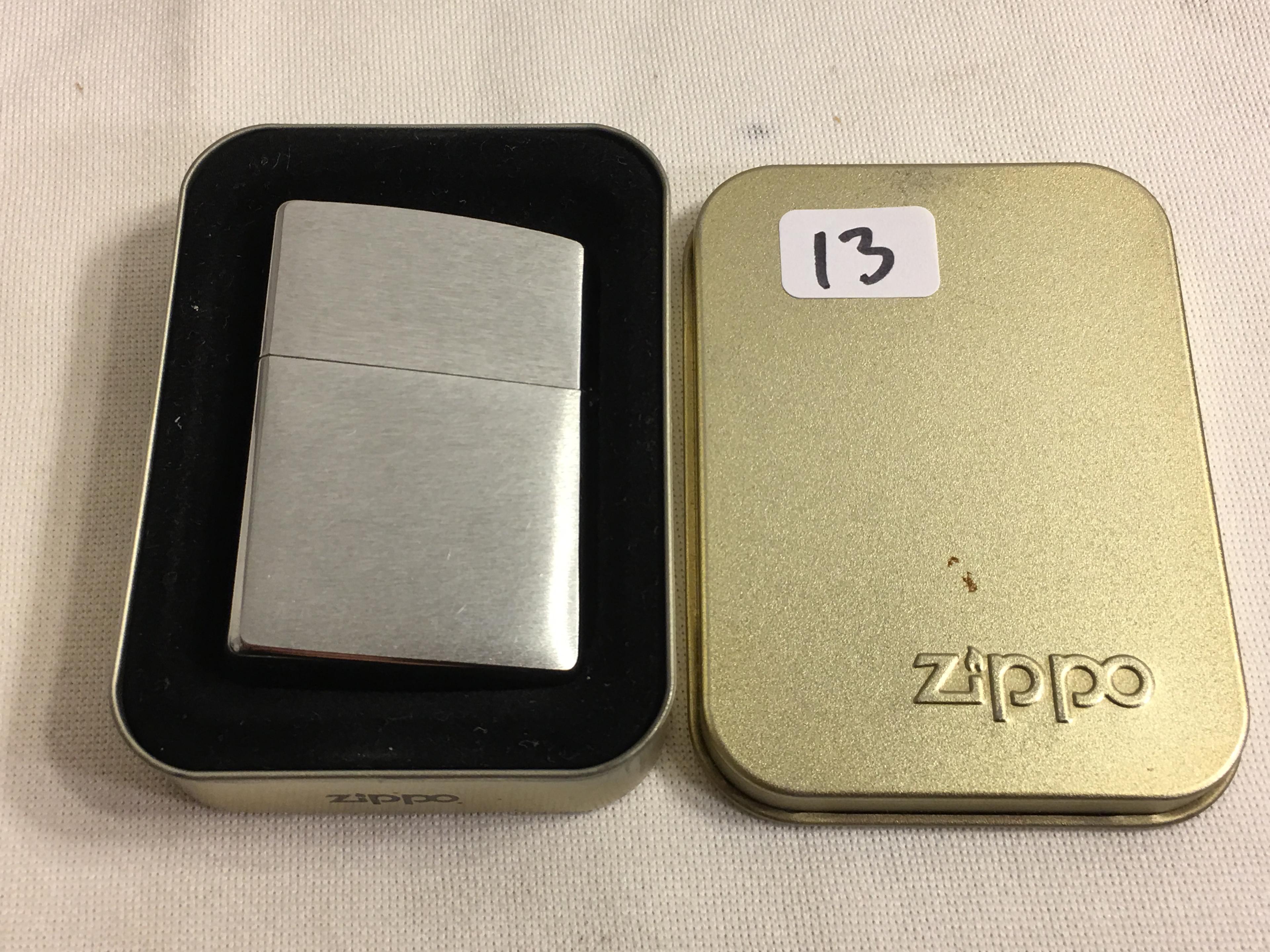 Collector J Zippo Xll Bradford Made in USA US Marines Stainless Steel Pocket Lighter 2.1/4"tall