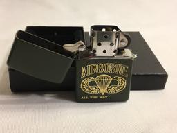 Collector AIRBONE All the Way H Zippo 04 Bradford Made in USA Pocket Lighter 2.1/4"Tall