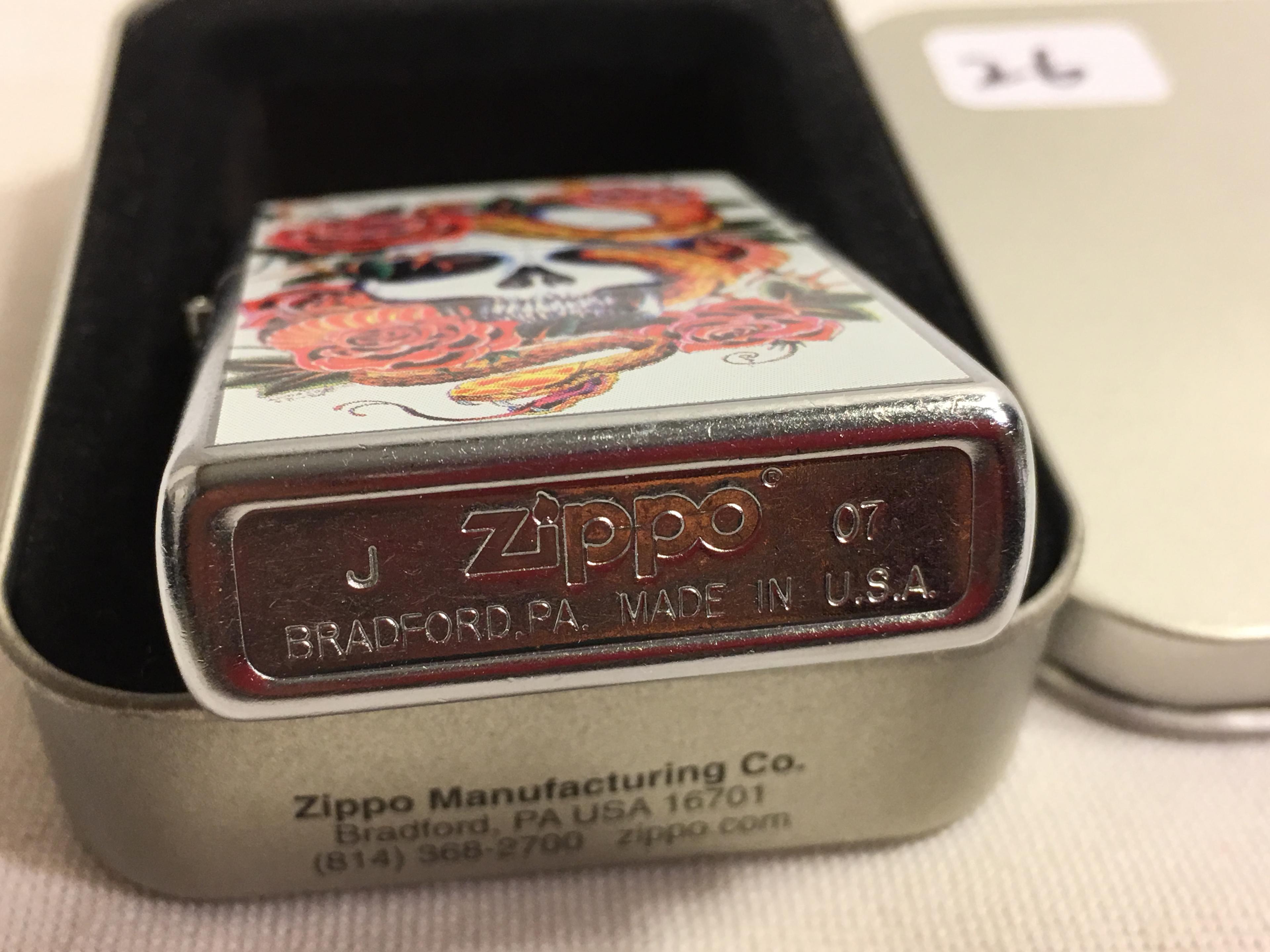 Collector  J Zippo 07 Bradford Made in USA The Traditions Pocket Lighter 2.1/4"tall