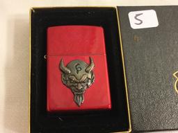 Collector B Zippo 06 Bradford Made in USA Red Pocket Lighter Size: 2.1/4"Tall