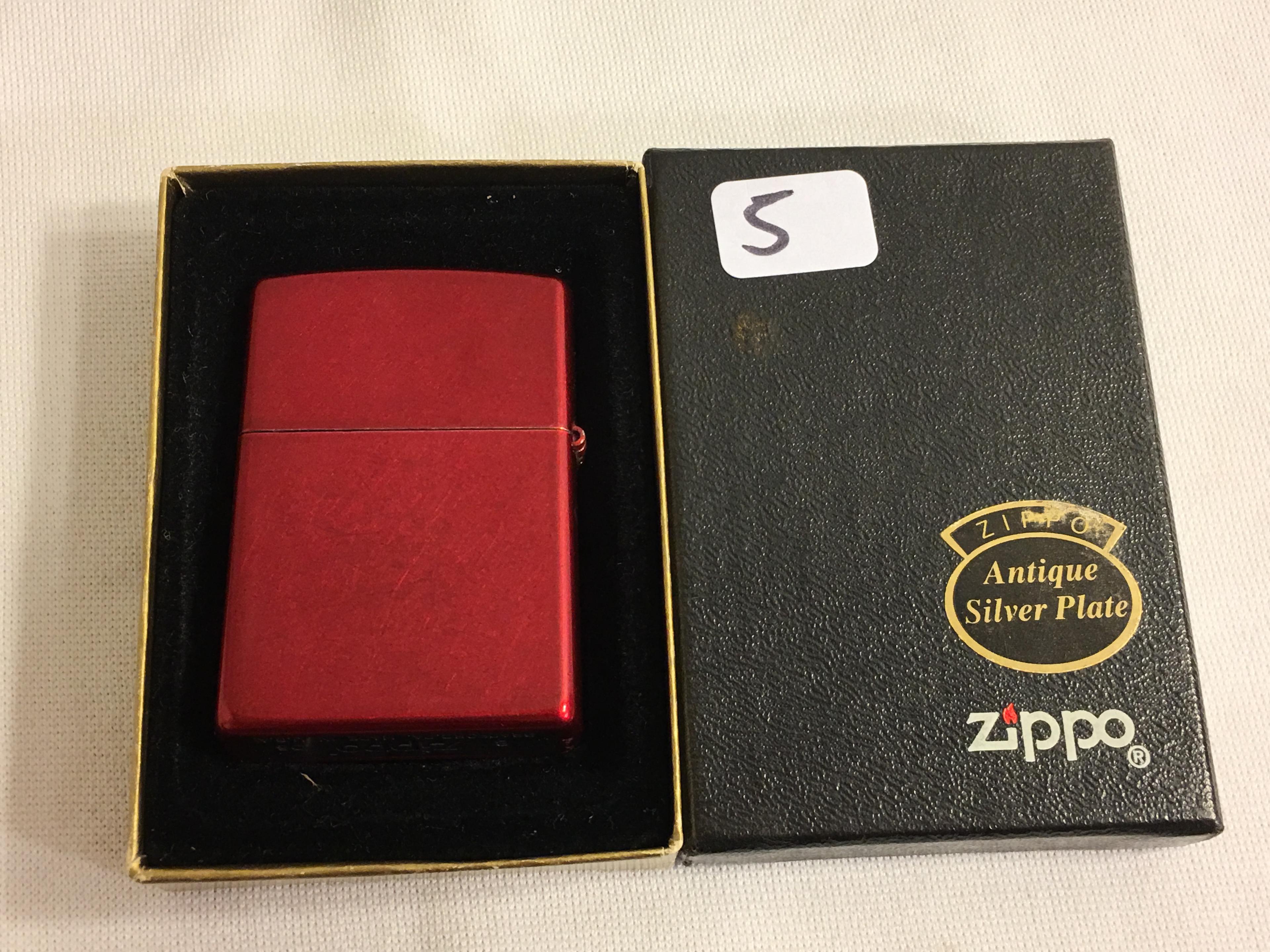 Collector B Zippo 06 Bradford Made in USA Red Pocket Lighter Size: 2.1/4"Tall