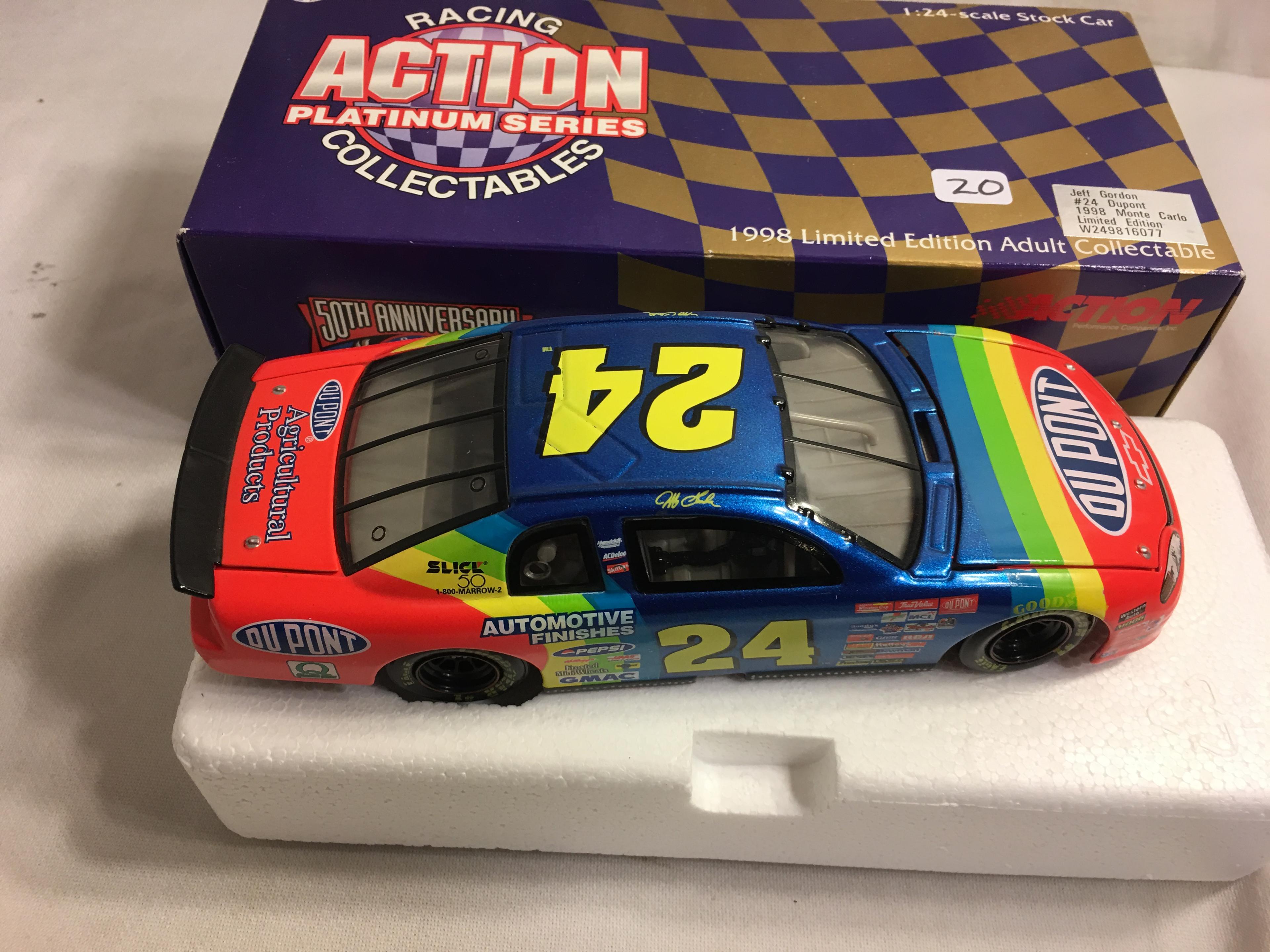 Action Racing 1998 Monte Carlo Jeff Gordon #24 DuPOnt Limited Edt. W249816077 Scale 1:24 Stock Car