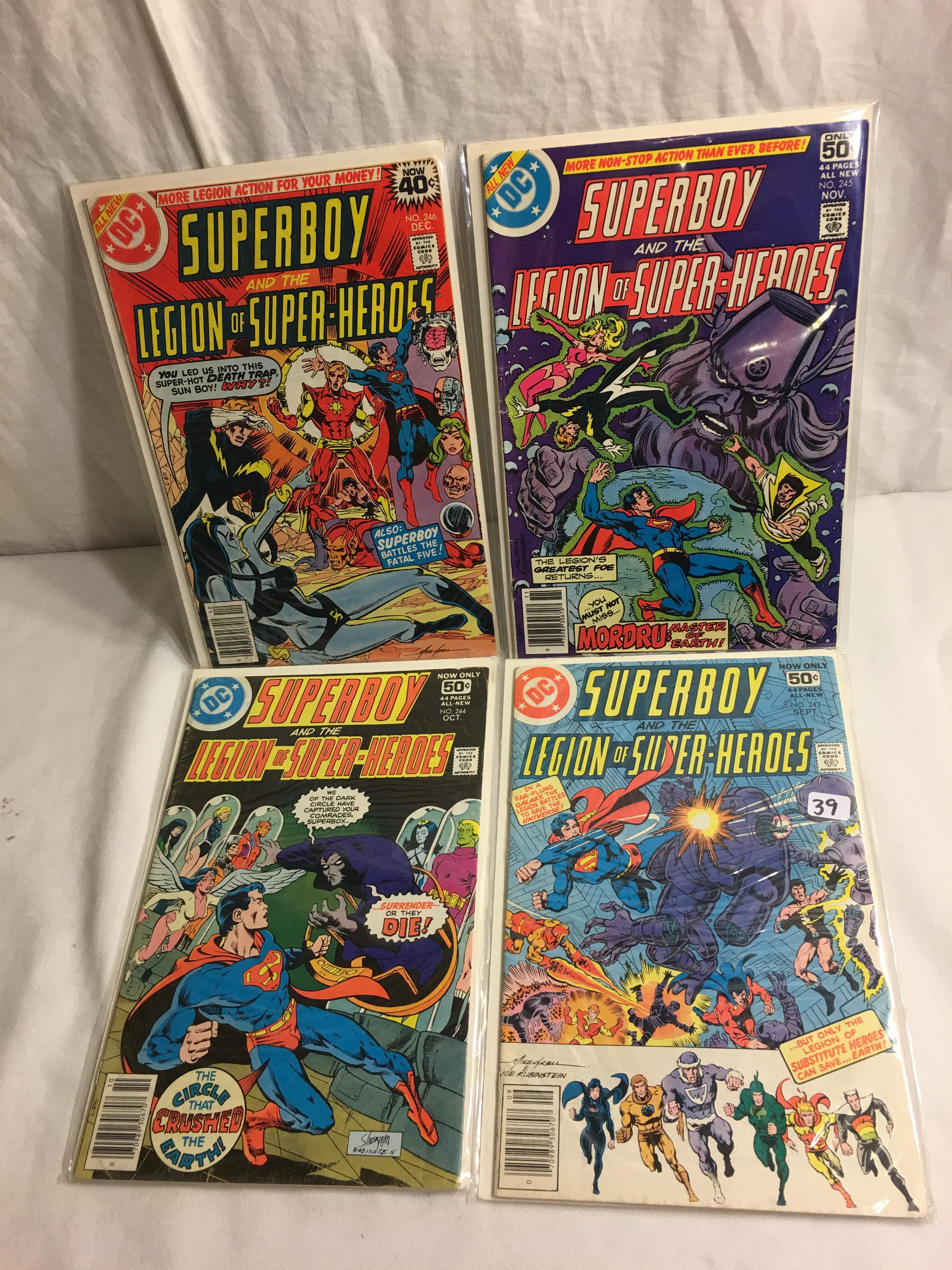 Lot of 4 Pcs. Vintage DC, Superboy and the Legions Of Super-Heroes No.243.244.245.246