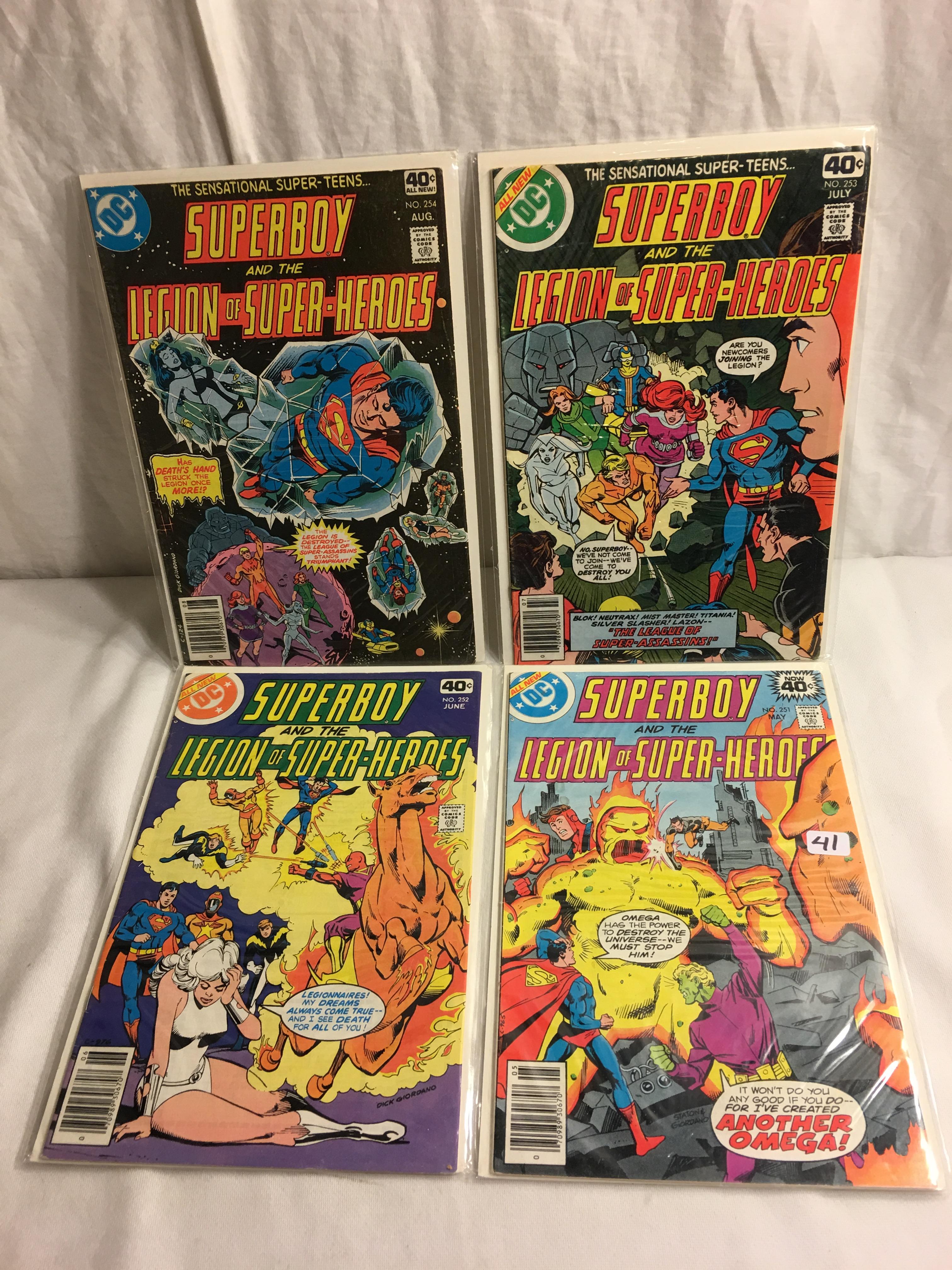 Lot of 4 Pcs. Vintage DC, Superboy and the Legions Of Super-Heroes No.251.252.253.254.