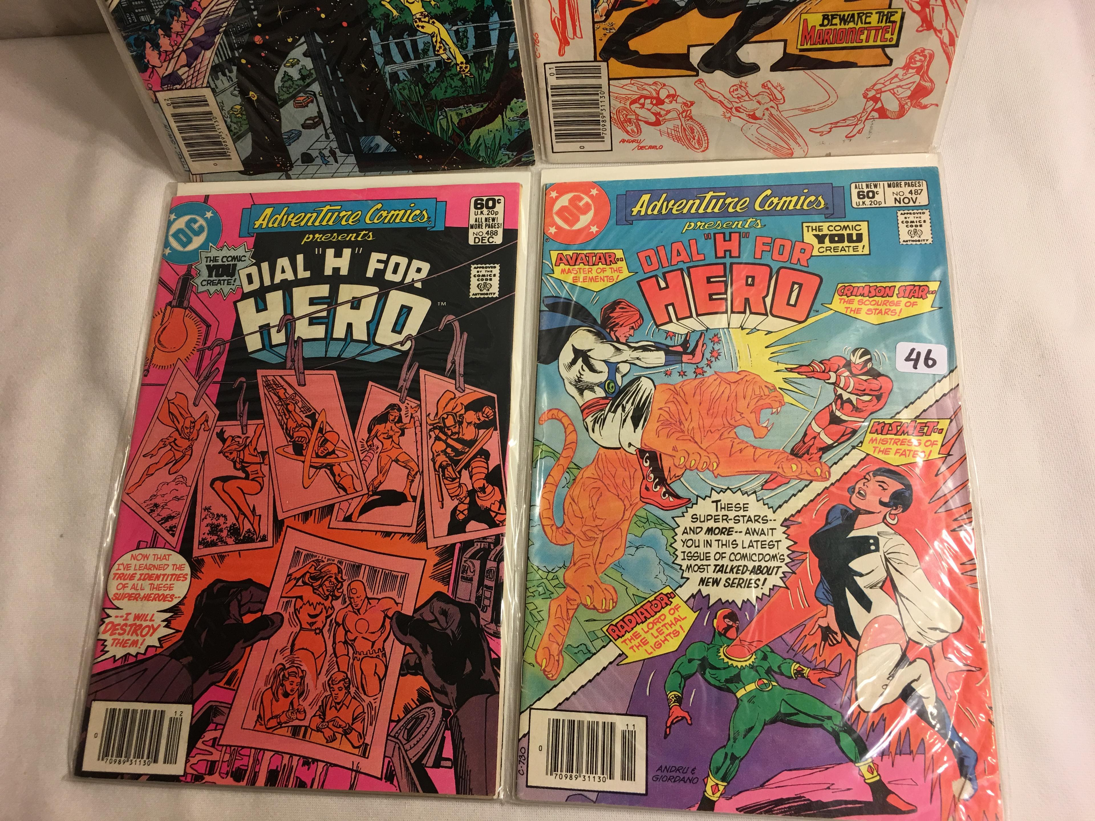 Lot of 4 Pcs. Vinatge DC Adventure Comics Presents Dial "H" For Hero No.487.488.489.490