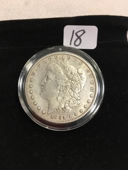 Collector Vintage/Antique 1884 U.S. Morgan Dollar Silver Coin