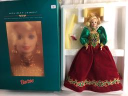 Collector Holiday Jewel Barbie Mattel Porcelain Barbie Collection Doll Box has Damage 16"tall Box