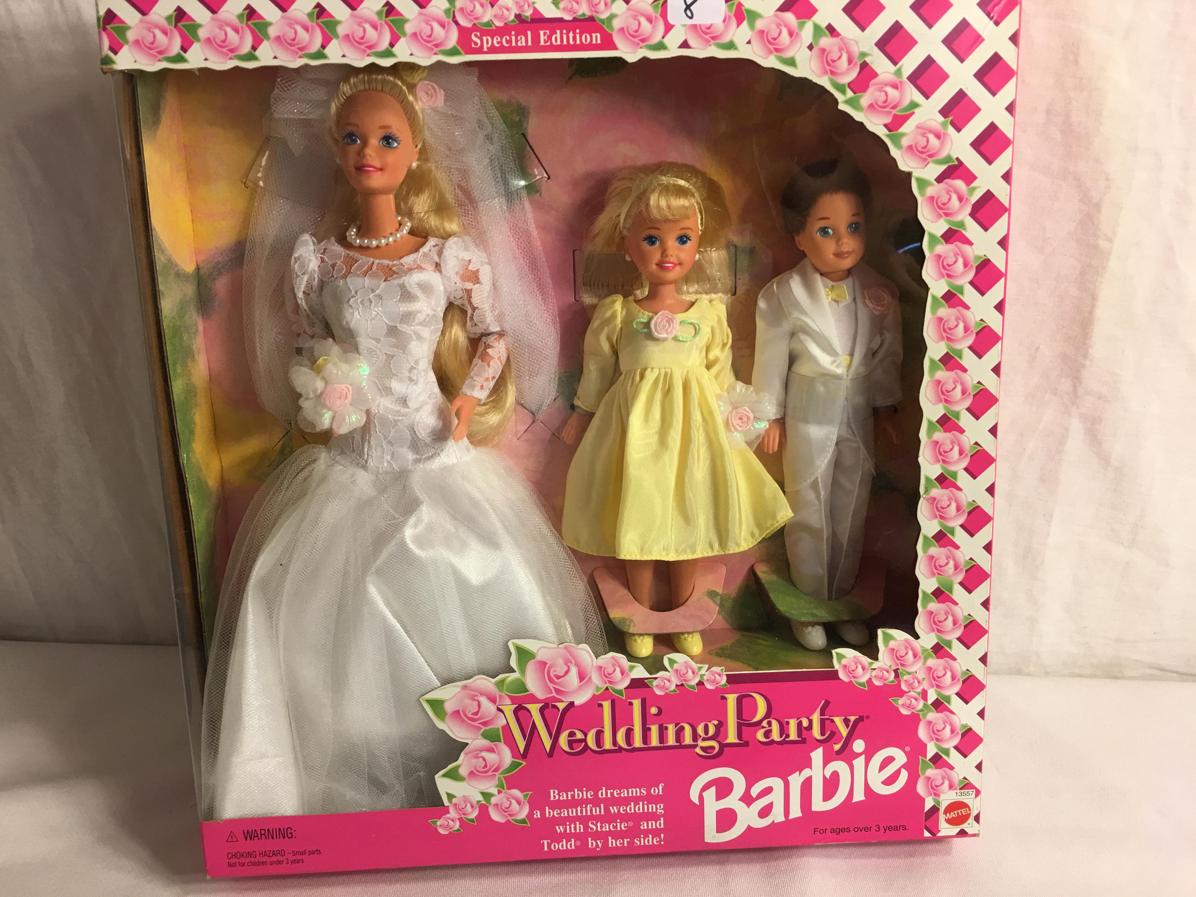 NIB Collector Special Edition Wedding Party Barbie Deluxe Set Mattel Doll 13"Tall Box Size