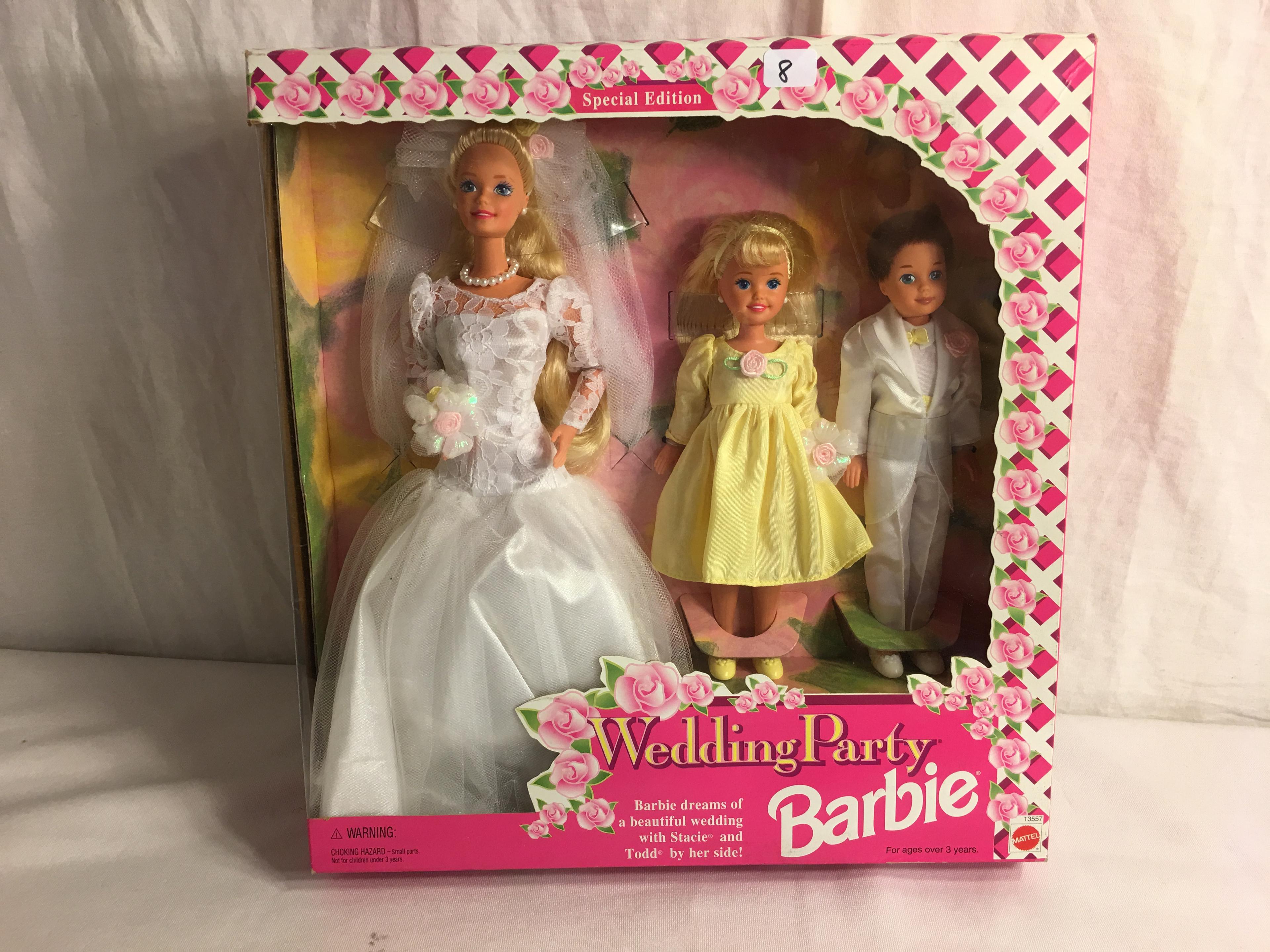 NIB Collector Special Edition Wedding Party Barbie Deluxe Set Mattel Doll 13"Tall Box Size