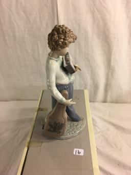 Collector Lladro Porcelain #5810 Musically Inclined Lladro Figurine W/Original Box Size:11"tall
