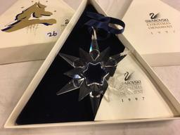 Collector Original Box Swarovski Crystal 1997 Christmas Holiday Ornament Swarovski