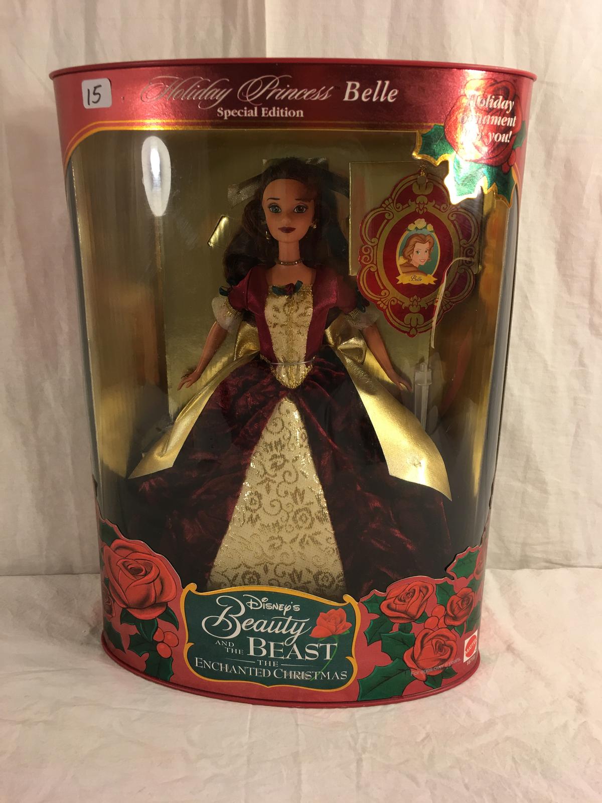 NIB Disney Beauty and The Beast Holiday Princess Belle Special Edition 13.5"tall Box Size