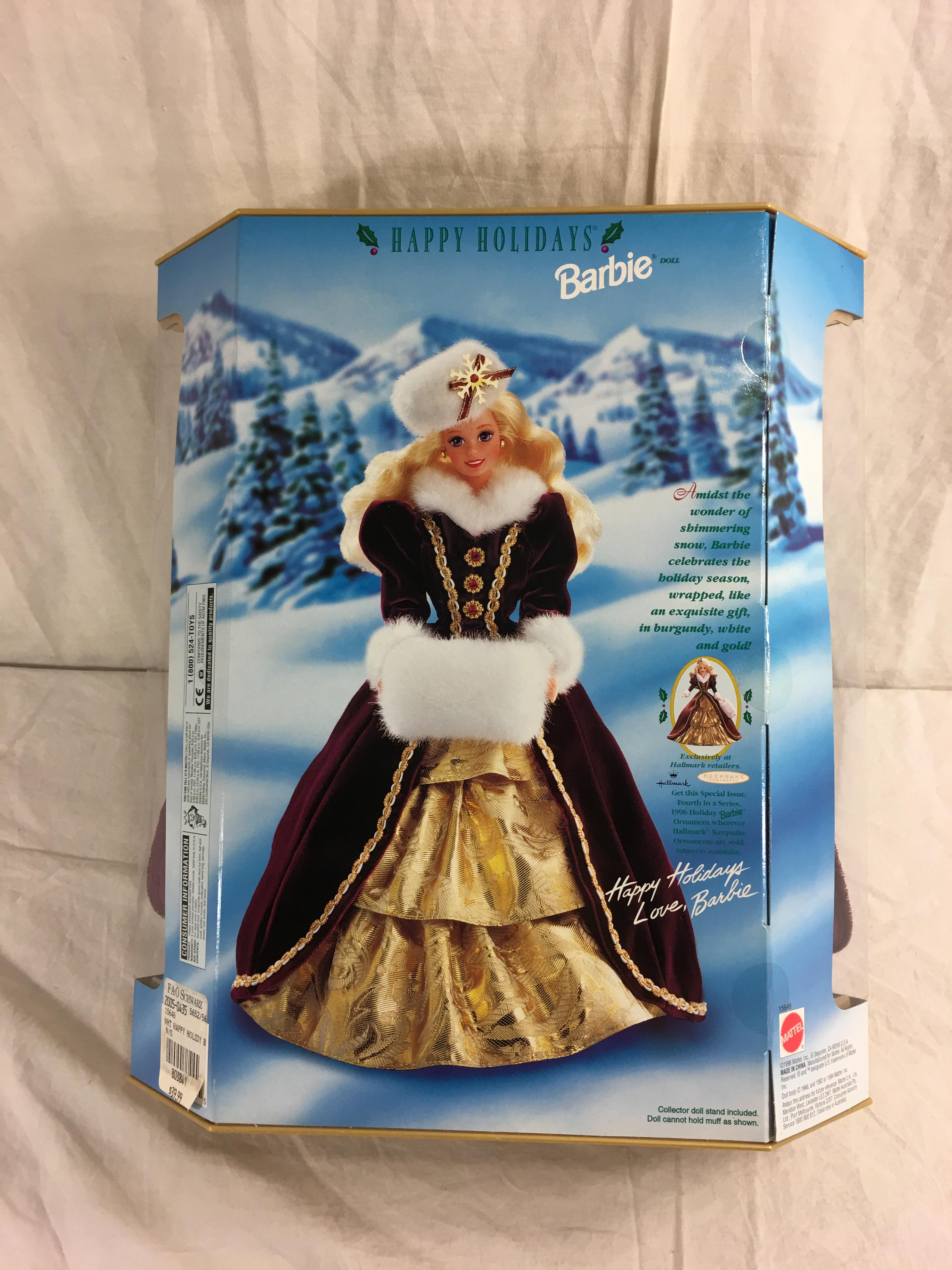NIB Barbie Mattel Collector Special Edition Happy Holiday Barbie Doll 13.5"Tall Box Size