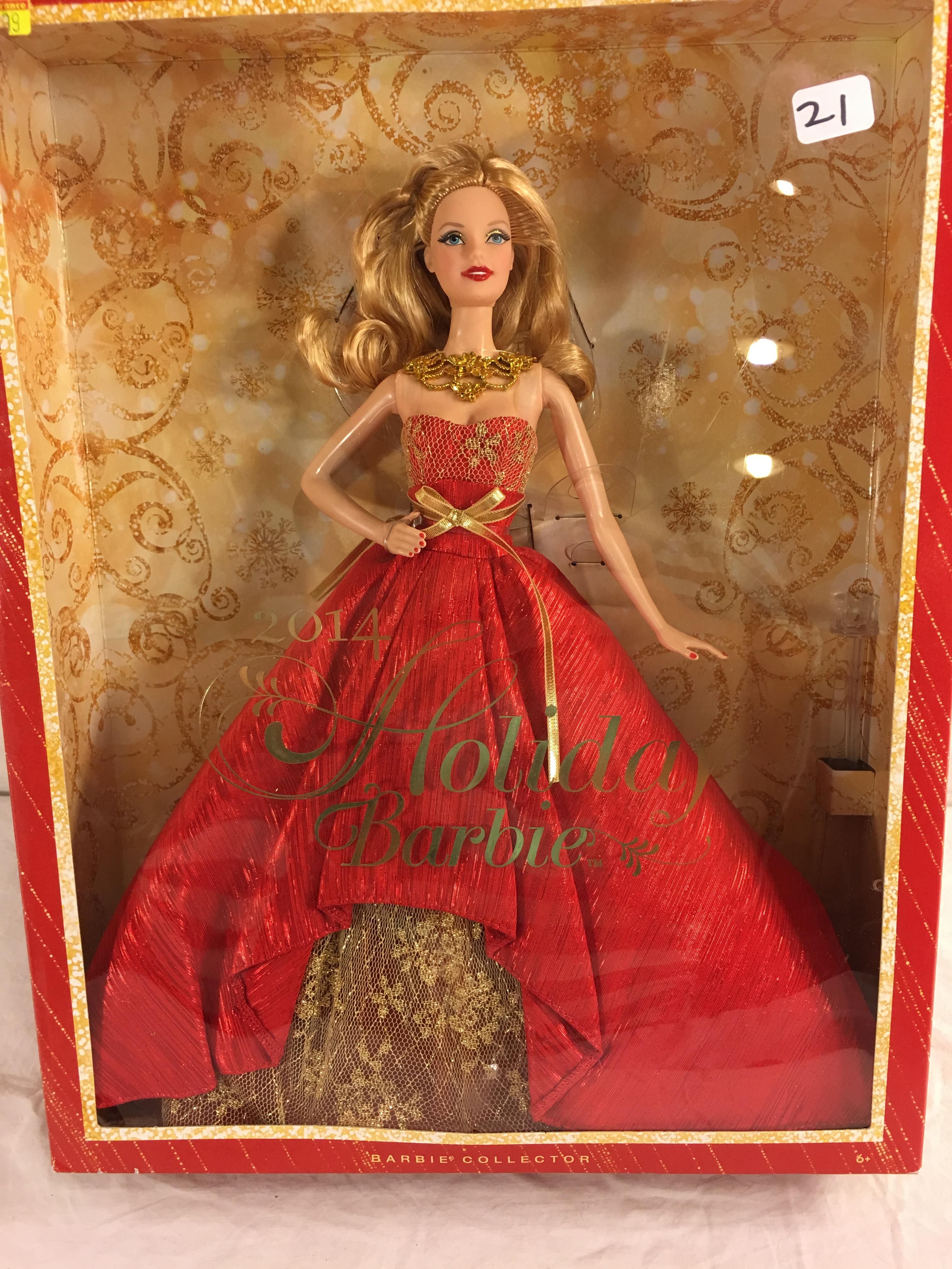 NIB Barbie Mattel Collector 2014 Holiday Barbie Doll 13.5"Tall Box Size