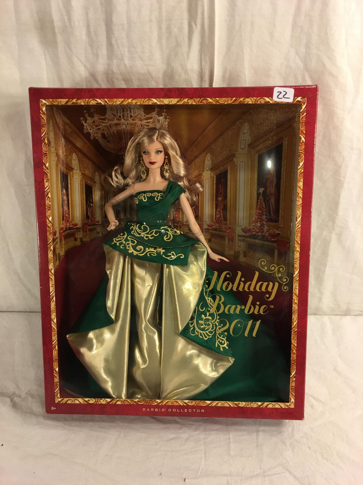 NIB Barbie Collector 2011 Holiday Barbie Doll 14"Tall Box Size