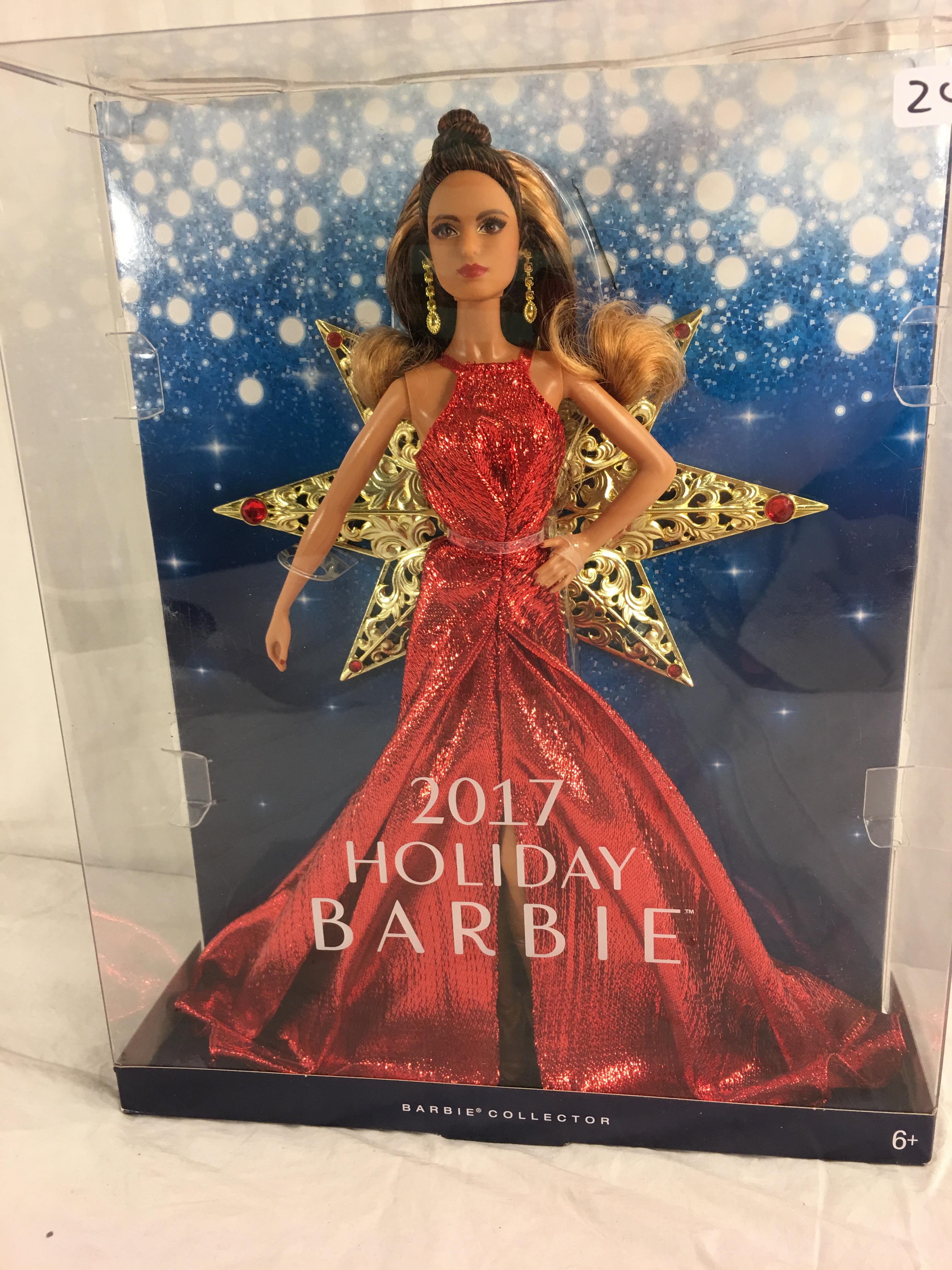NIB Barbie Collector 2017 Holiday Barbie Mattel Doll 14"Tall Box Size