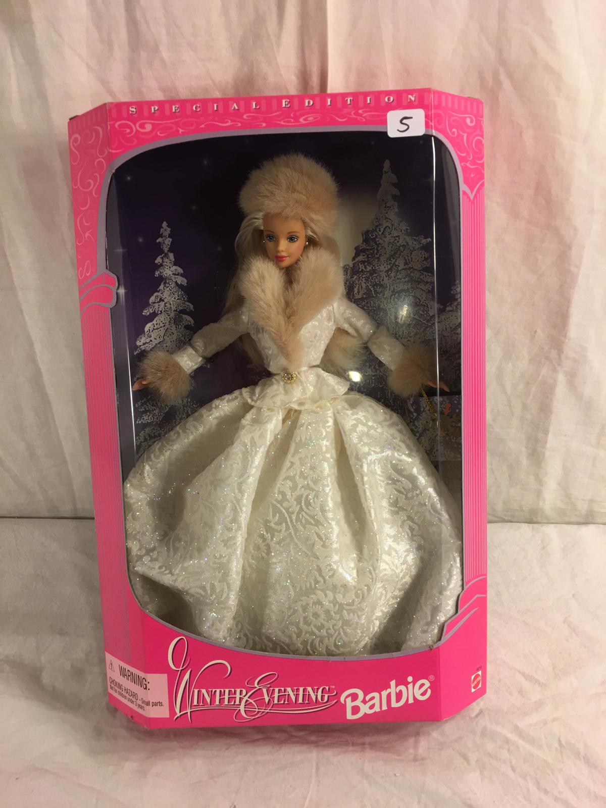 NIB Special Edition Barbie Mattel Winter Evening Barbie Doll 12.5"Tall Box Size