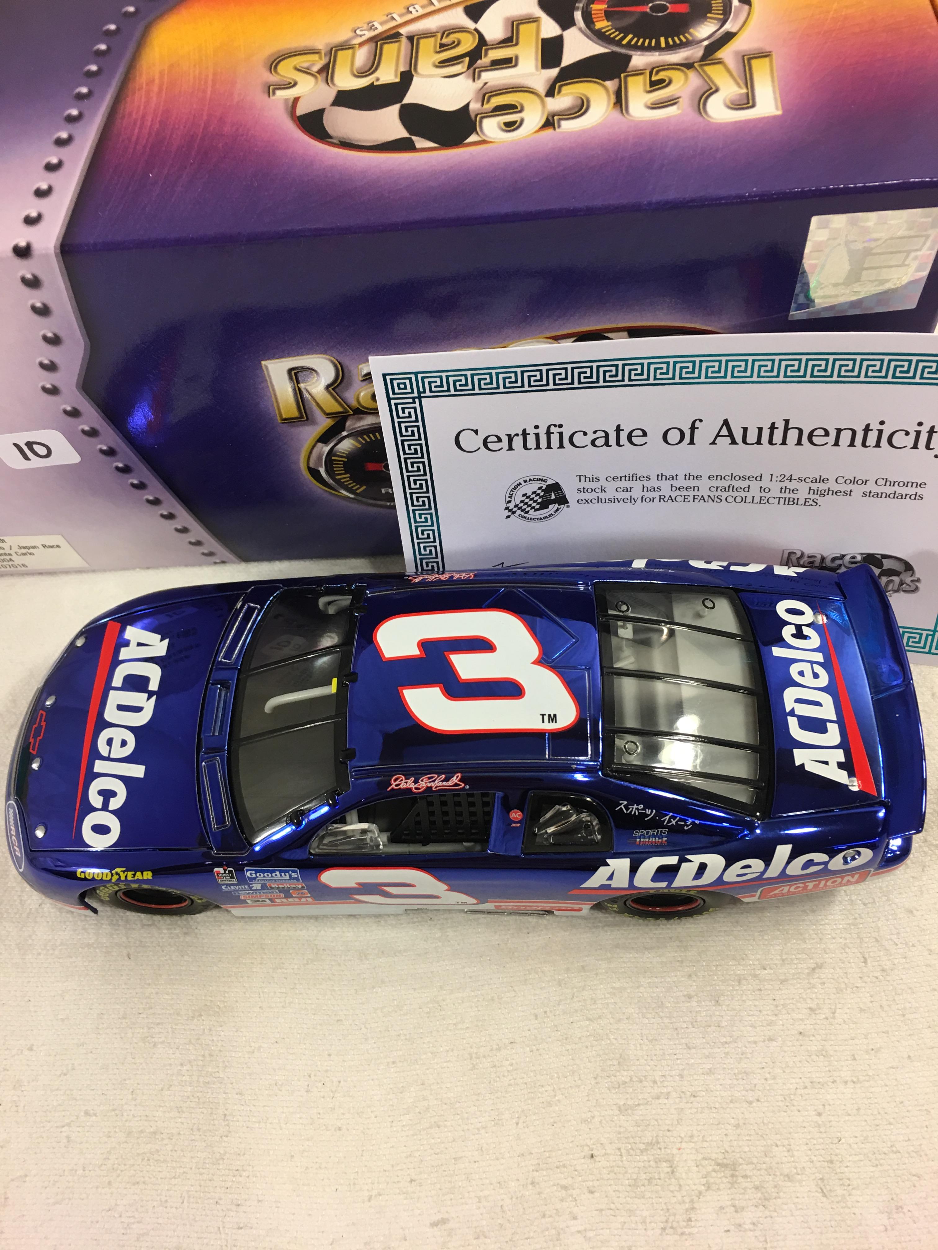 Race fans Action Dale Eranhardt #3 ACDelco/Japan Race 1996 MC 1:24 Scale Chrome Stock Car