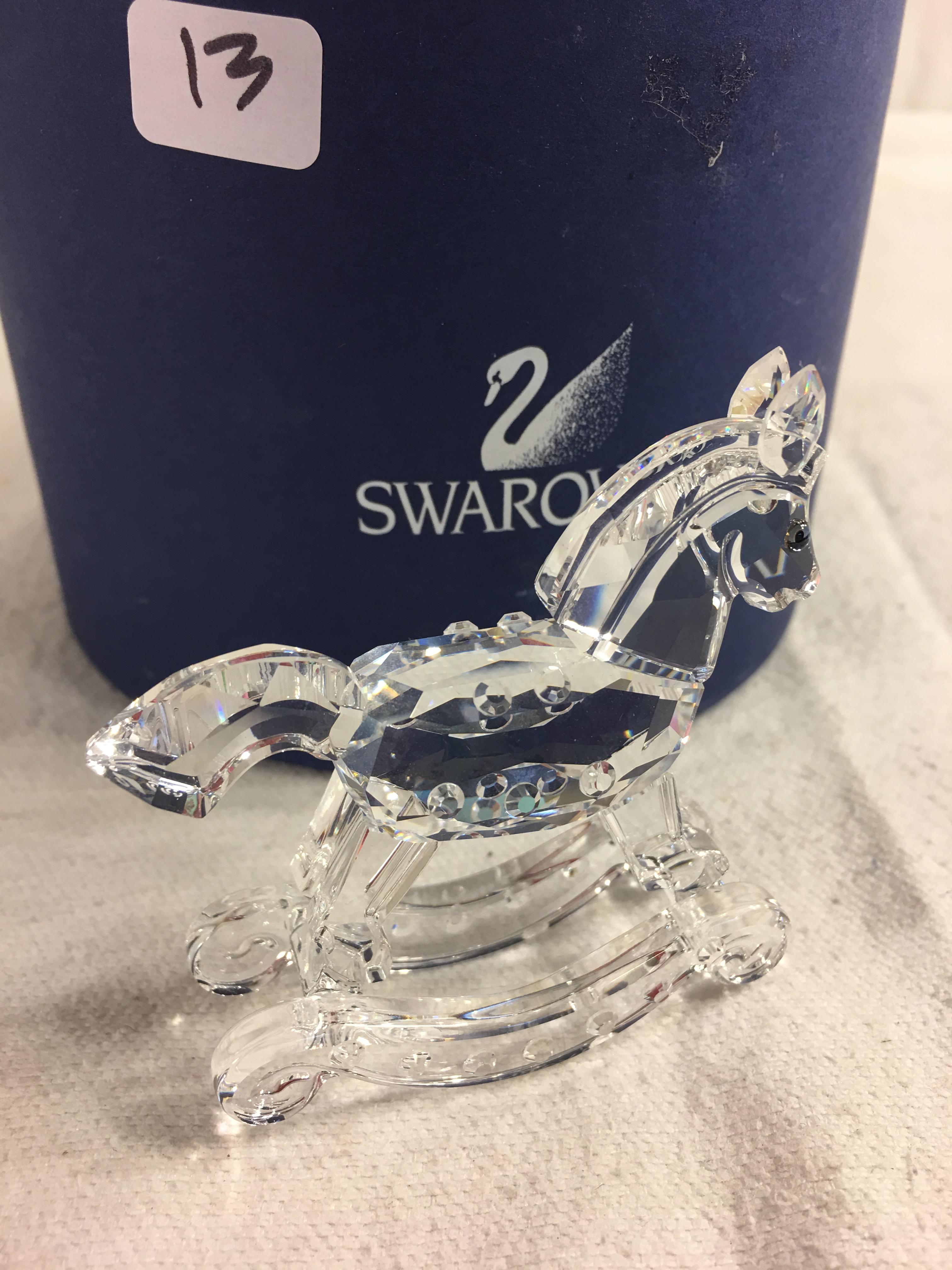 Collector Swarovski Rocking Horse #183270 2 3/4" Figurine in original box