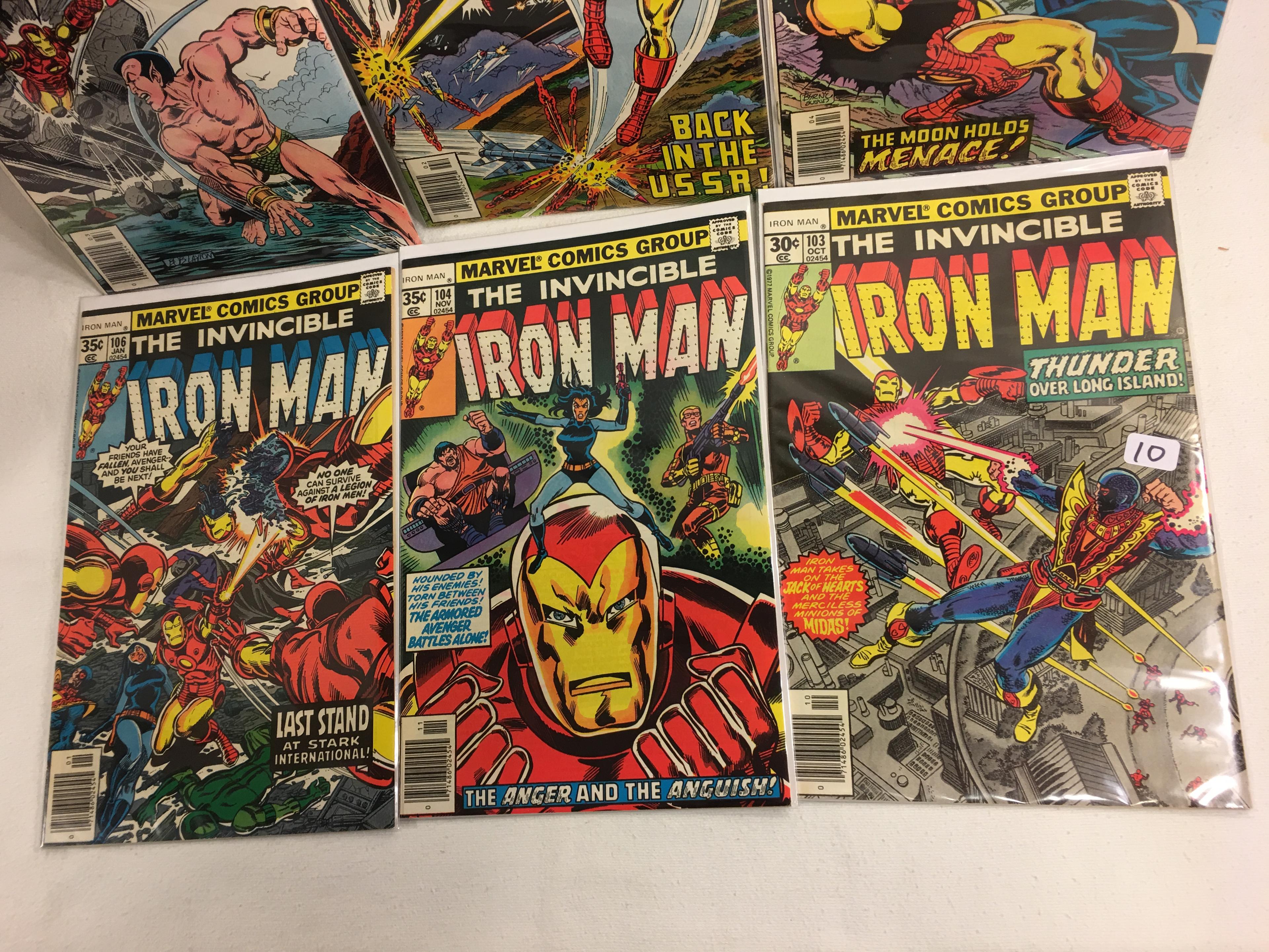 Lot of 6 Collector Vintage Marvel Comics The Invincible Iron Man No.103.104.106.109.119.120