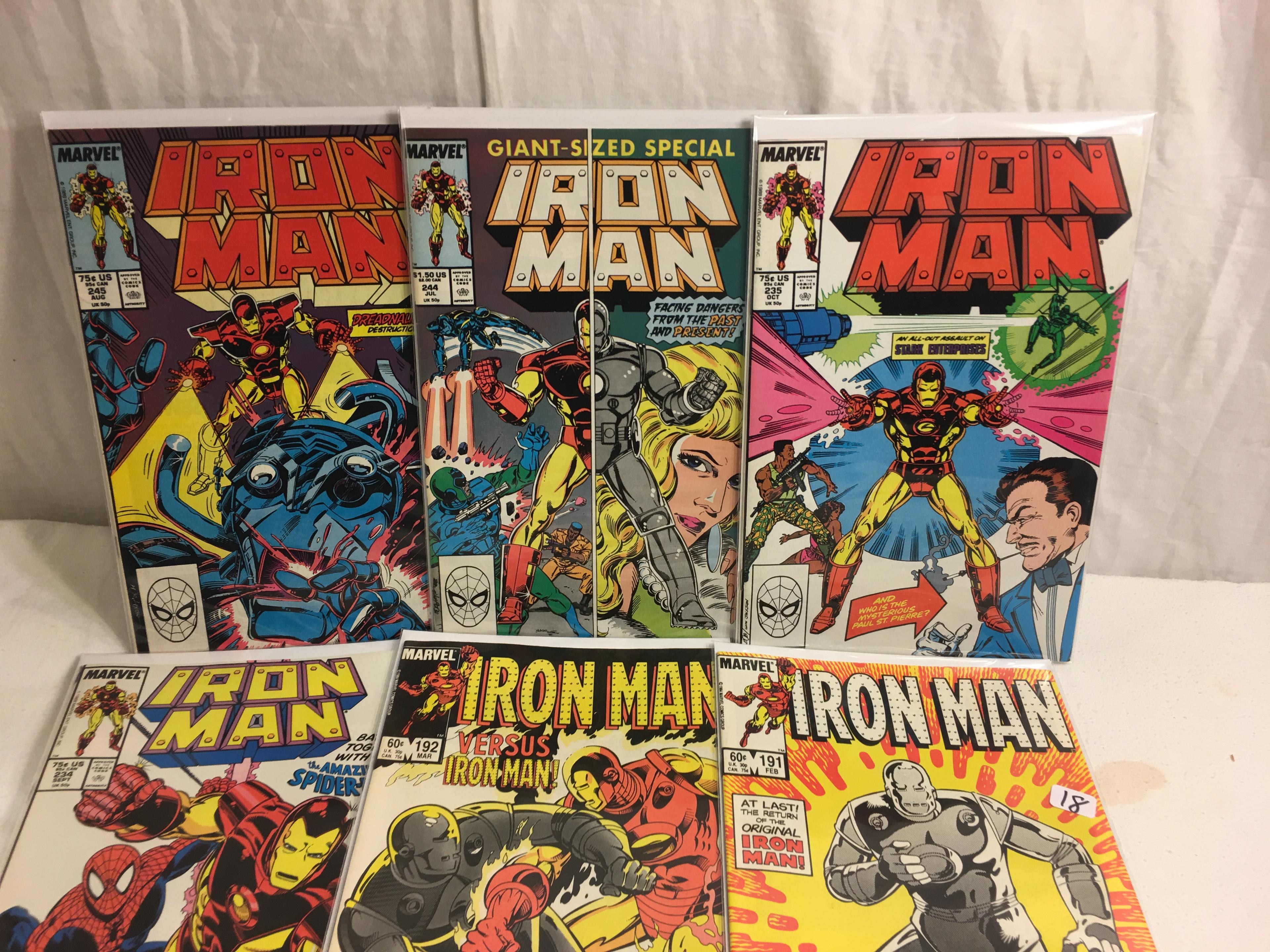 Lot of 6 Collector Vintage Marvel Comics The Invincible Iron Man No.191.192.234.235.244.245.
