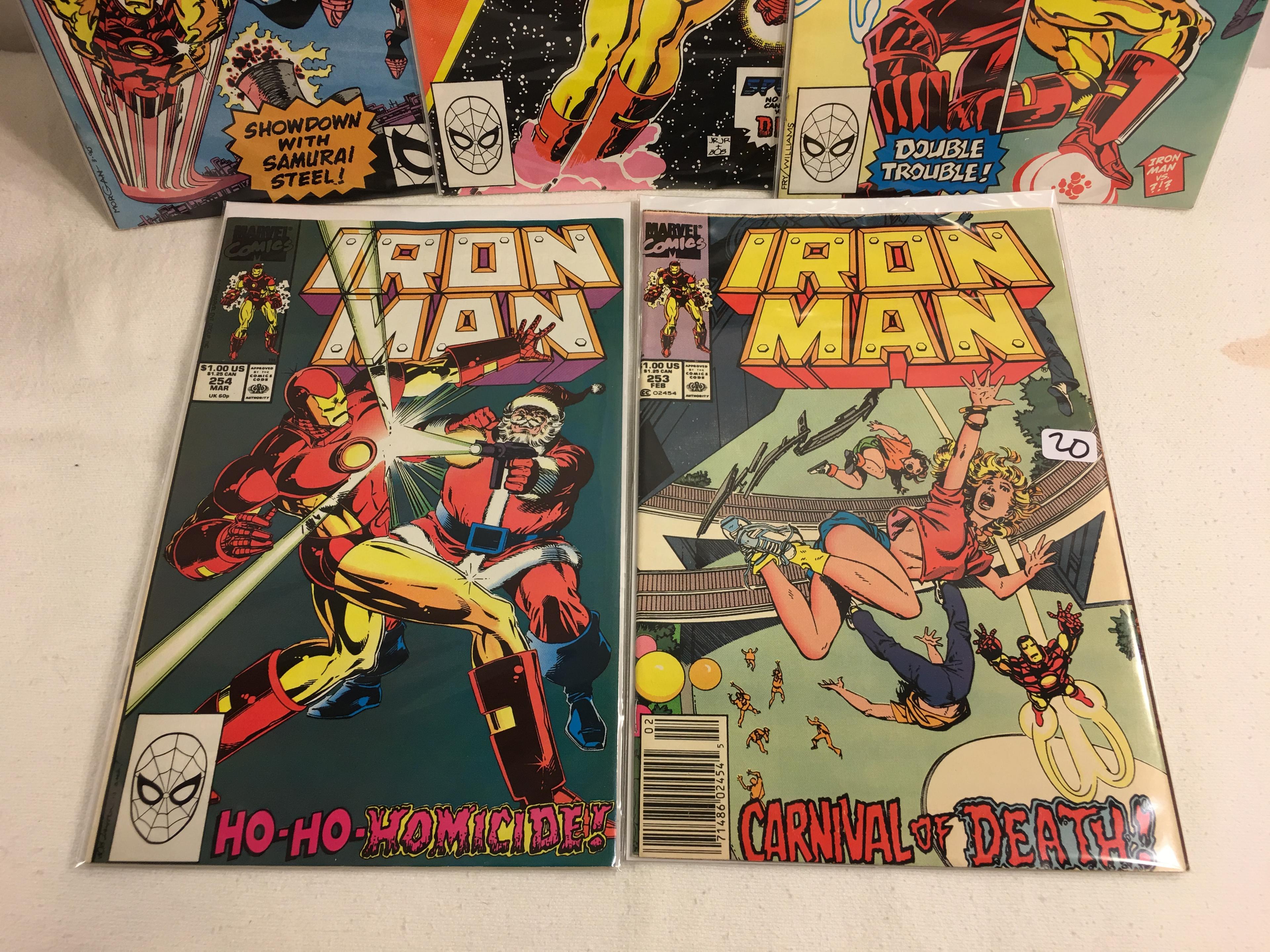 Lot of 5 Collector Vintage Marvel Comics The Invincible Iron Man No.253.254.255.256.257.