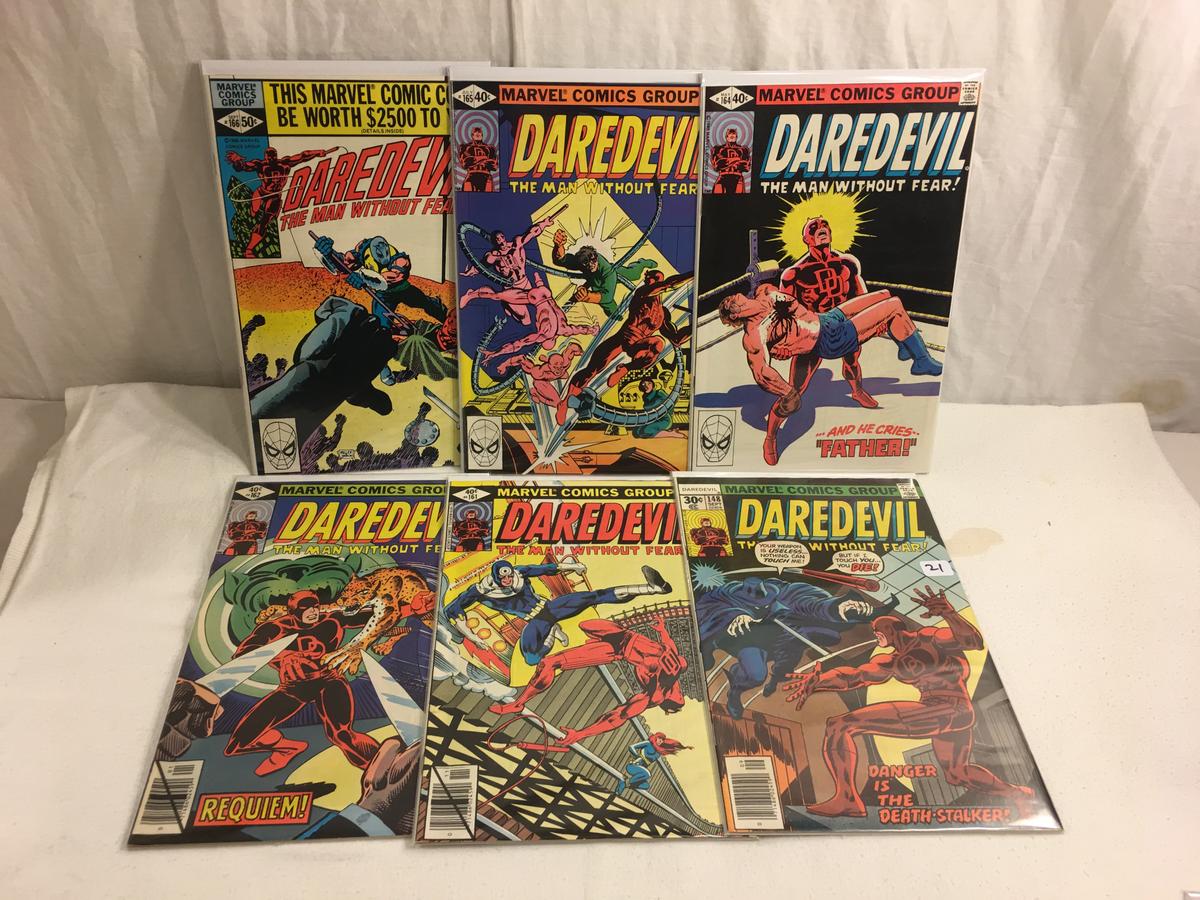 Lot of 6 Collector Vintage Comics Daredevil The Mna Without Fear No.148.161.162.164.165.166.