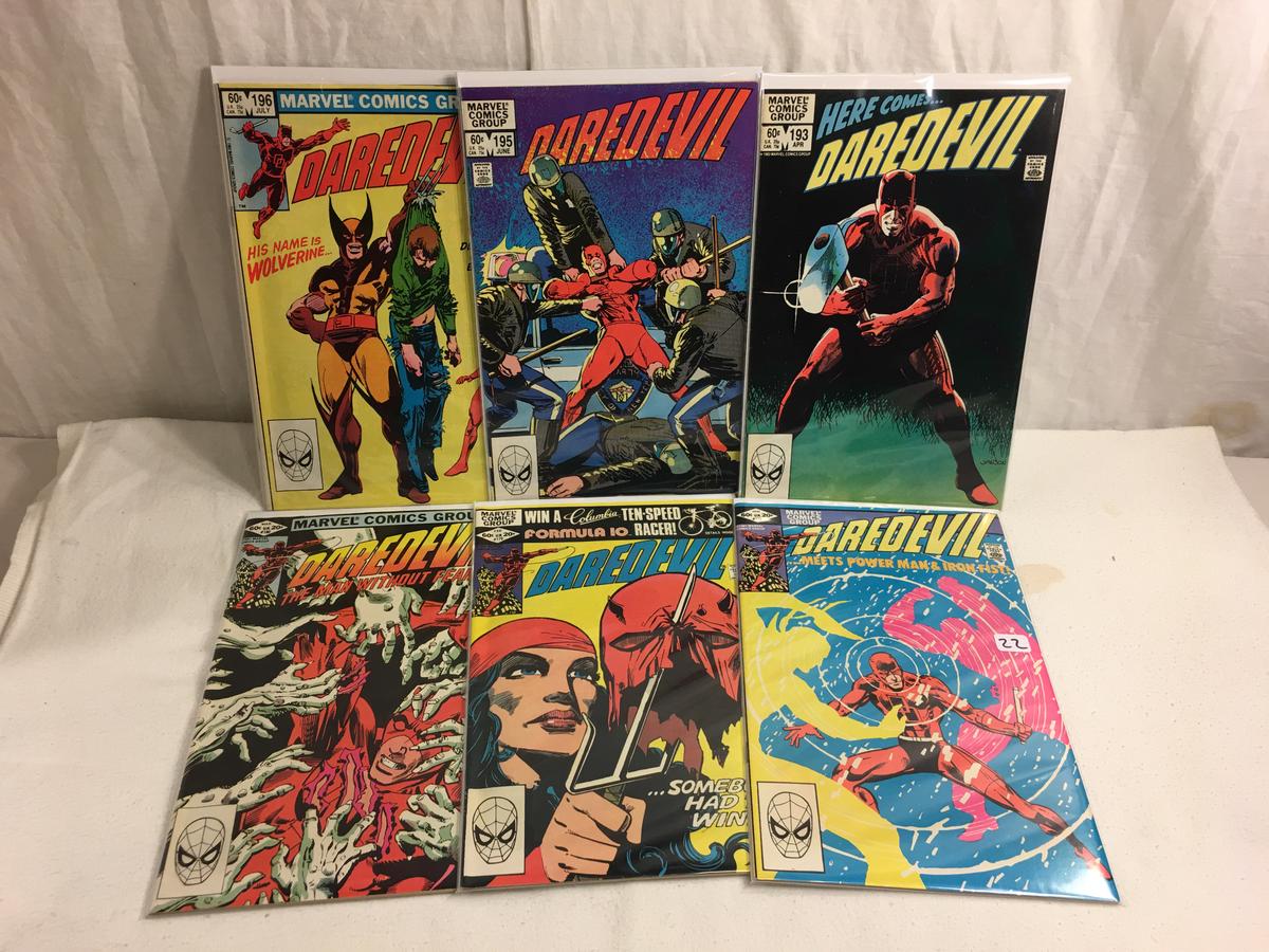 Lot of 6 Collector Vintage Comics Daredevil The Mna Without Fear No.178.179.180.193.195.196.