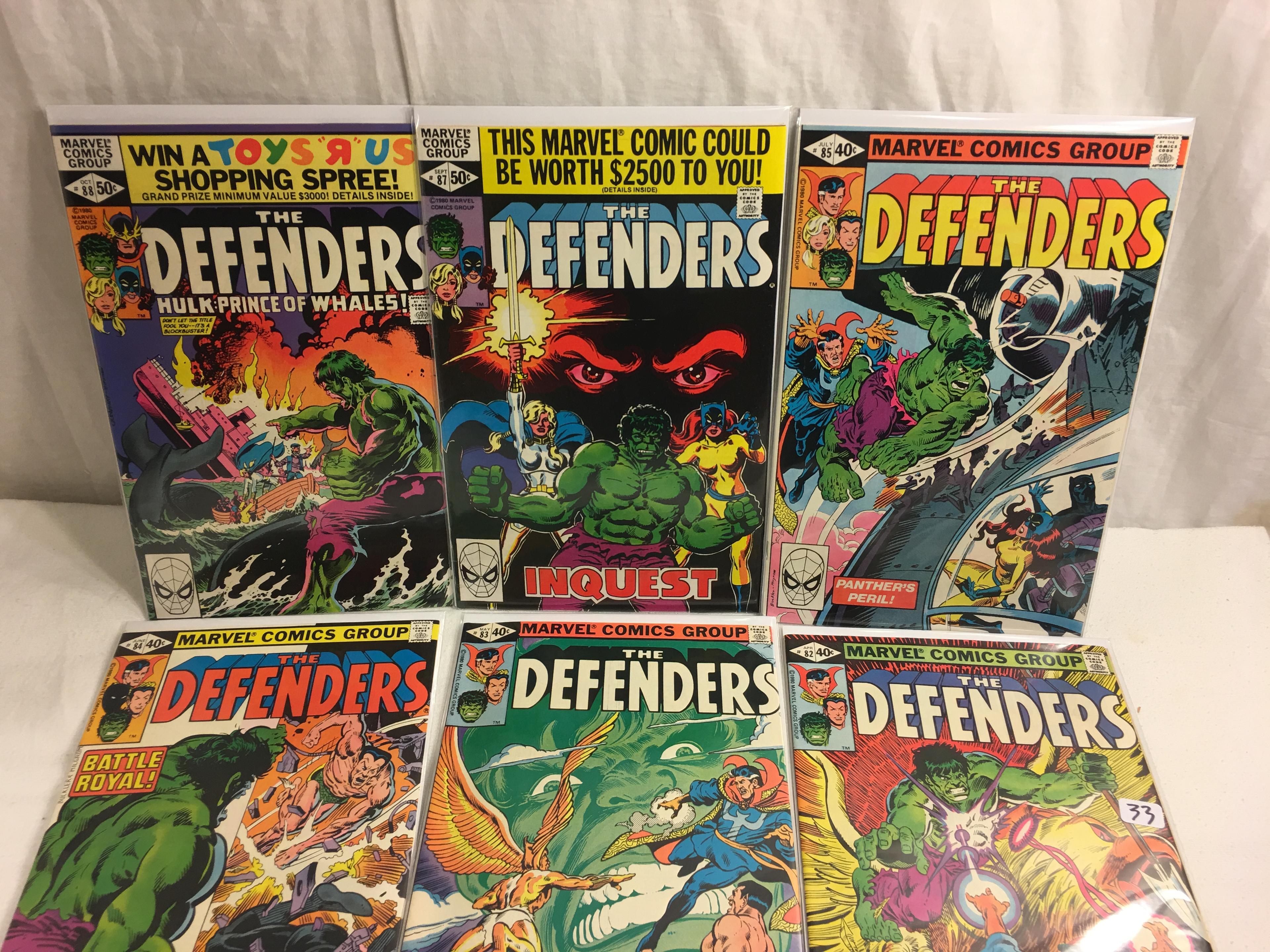Lot of 6 Pcs Collector Vintage Marvel Comics The Defenders No.82.83.84.85.87.88.