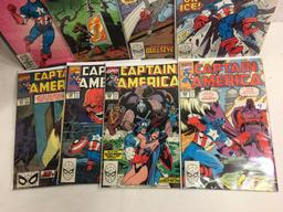 Lot of 9 Collector Vintage Marvel Comics Captain America No.368.369.370.371.372.373.2.7.