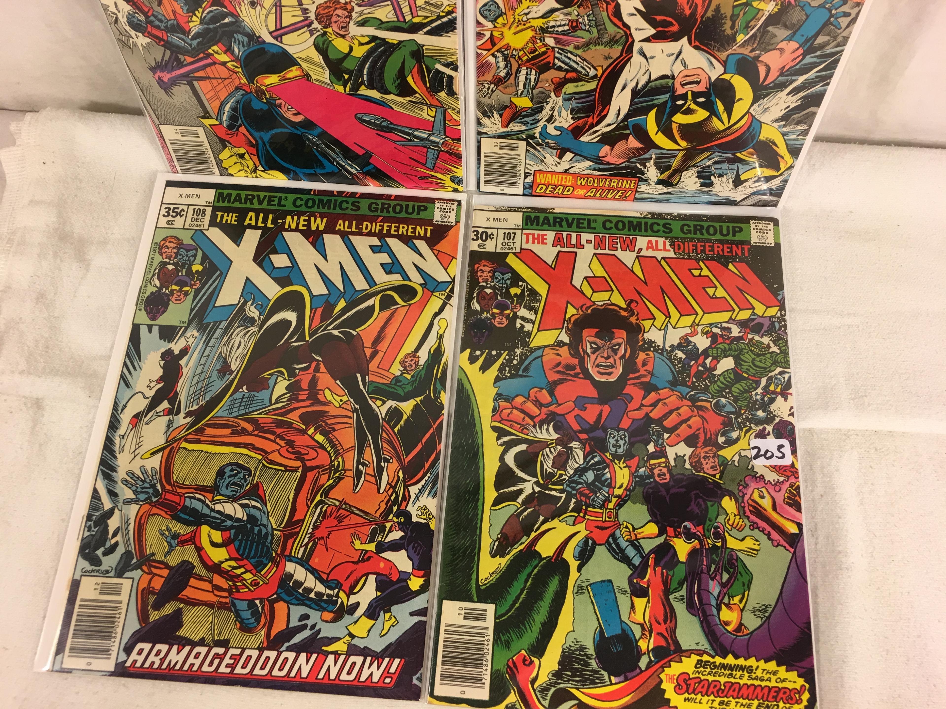 Lot of 4 Pcs Collector Vintage Marvel The Uncanny X-Men Comic Books No.107.108.109.110.