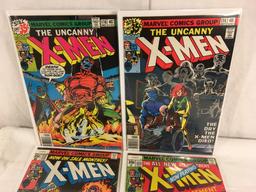Lot of 4 Pcs Collector Vintage Marvel The Uncanny X-Men Comic Books No.111.112.114.116.