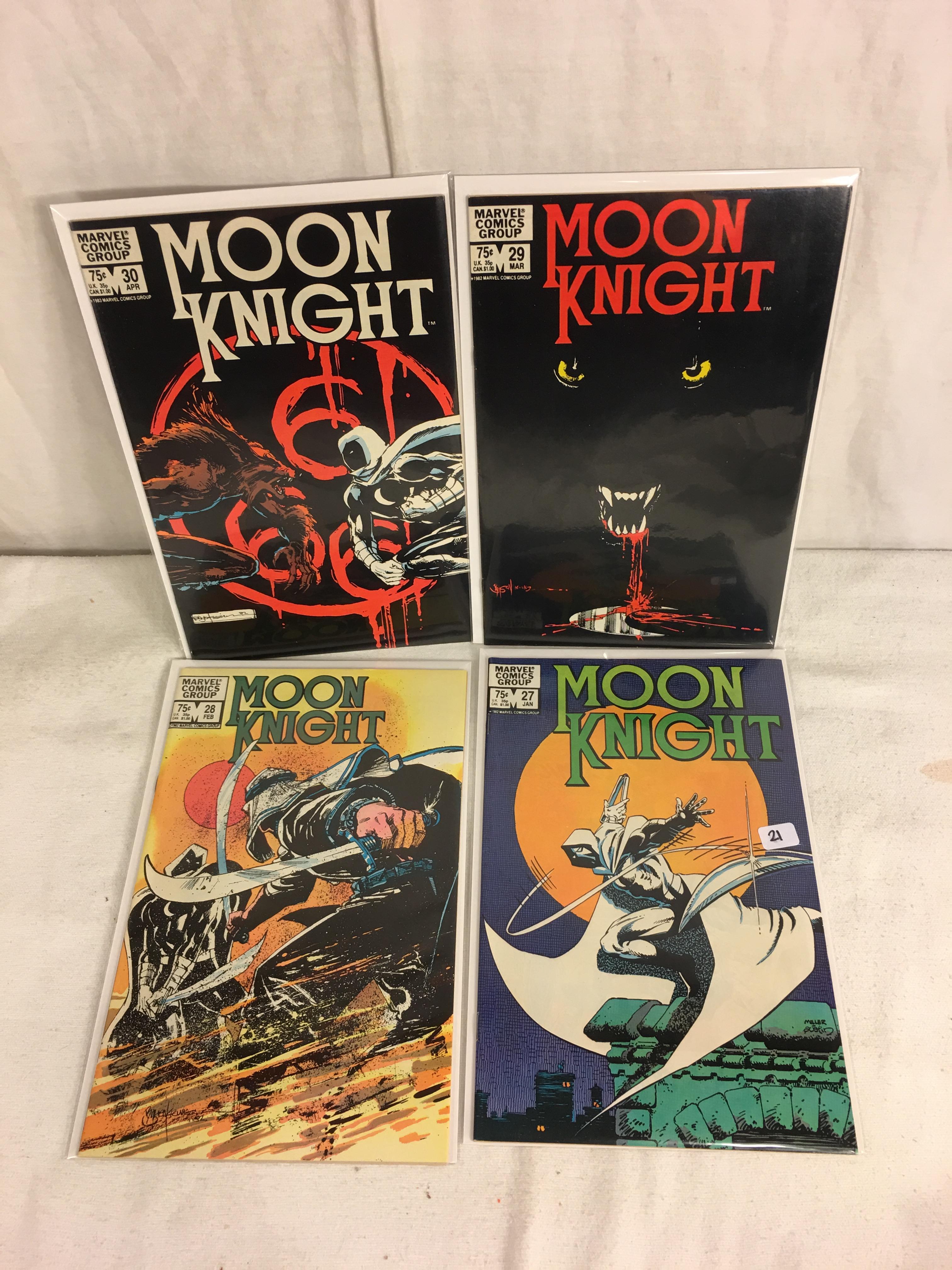 Lot of 4 Pcs Collector Vintage Marvel Comics Moon Knight Comic Books No.27.28.29.30.