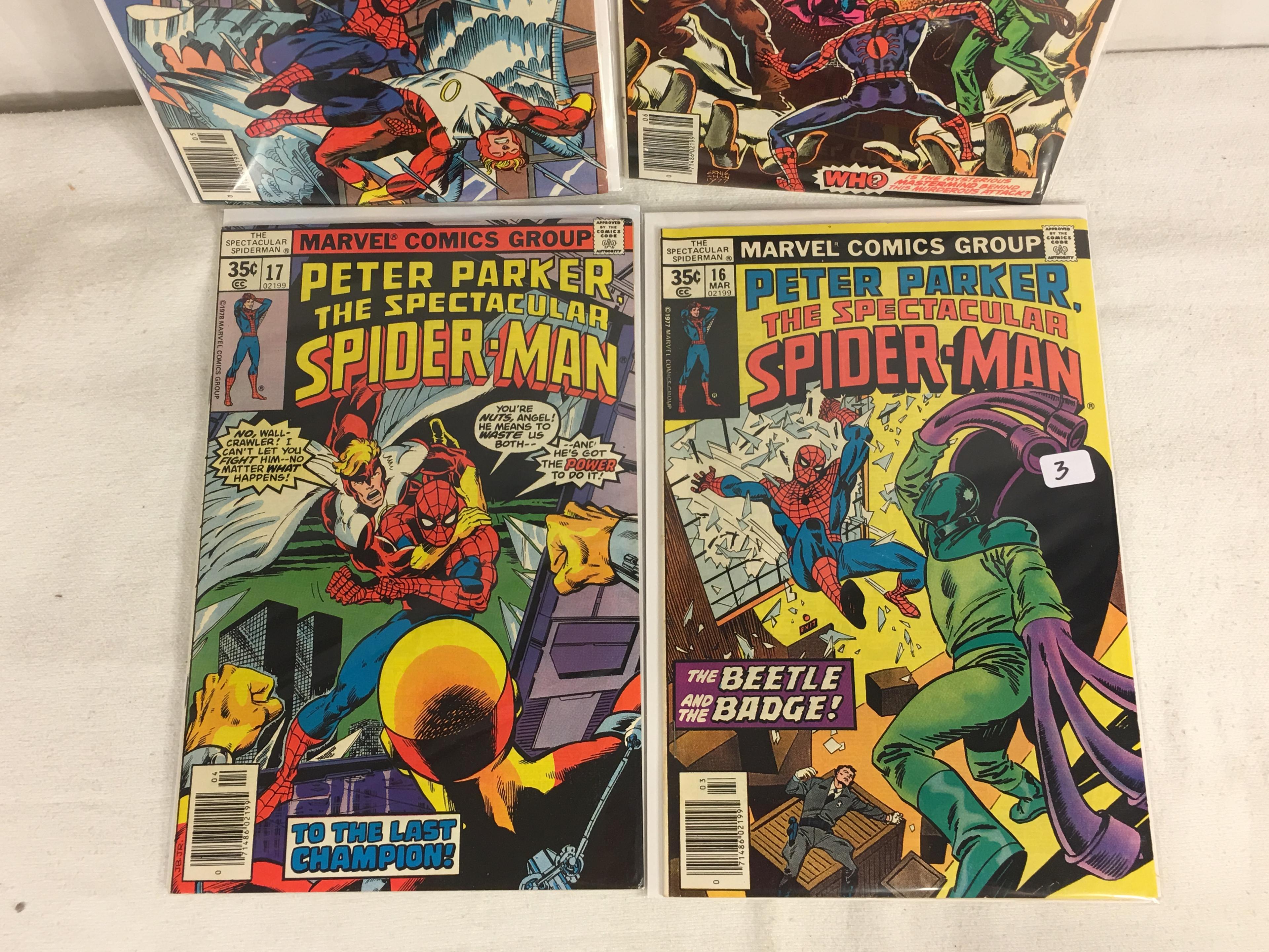 Lot of 4 Pcs Collector Vintage Marvel Peter Parker The Spectacular Spider-man No.16.17.18.19.