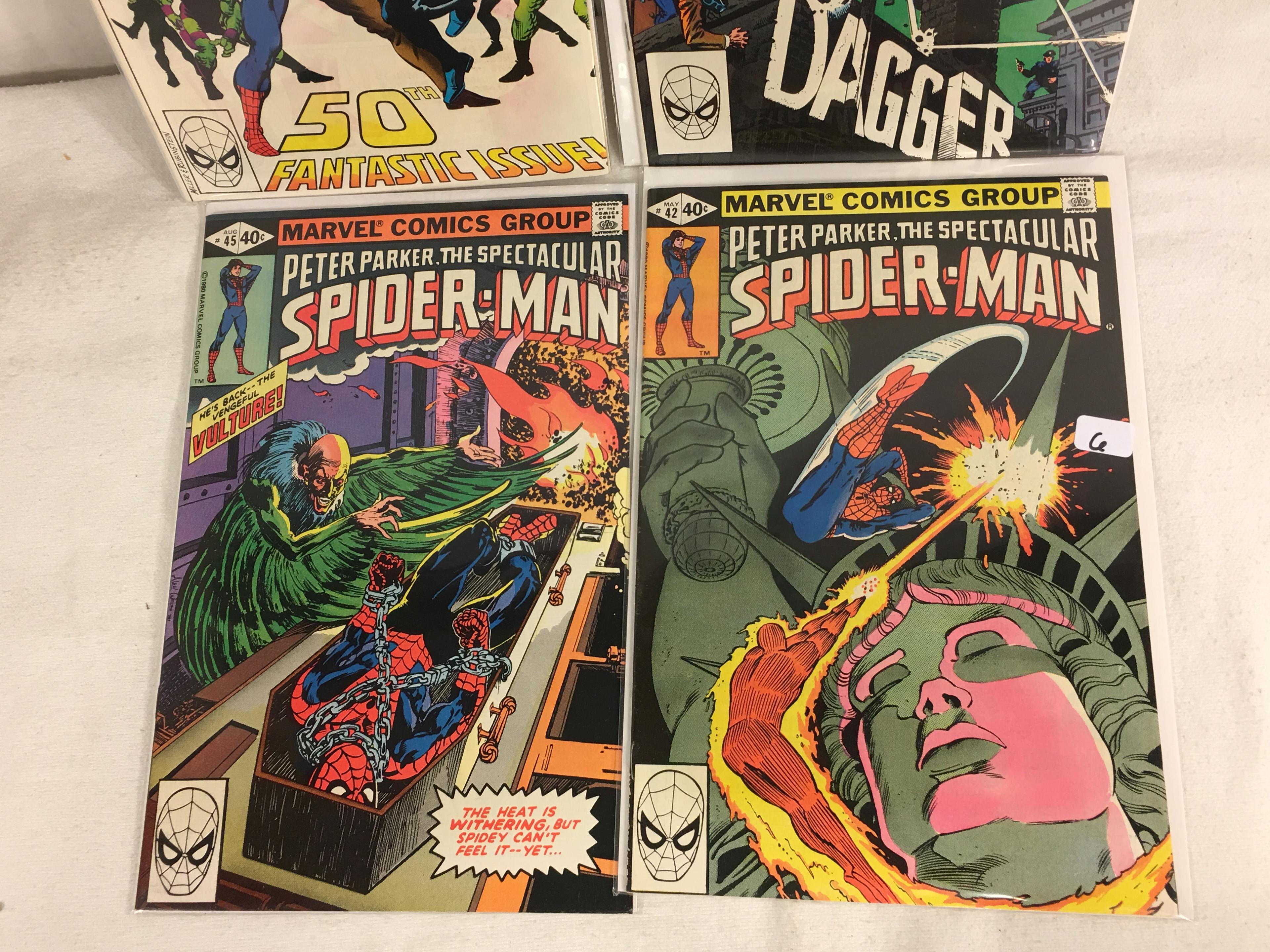 Lot of 4 Pcs Collector Vintage Marvel Peter Parker The Spectacular Spider-man No.42.45.50.64.
