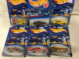 Lot of 6 Pcs  New in Package  Collector Assorted Hot Wheels Die-Cast Cars 1/64 Scale