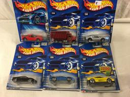 Lot of 6 Pcs  New in Package  Collector Assorted Hot Wheels Die-Cast Cars 1/64 Scale