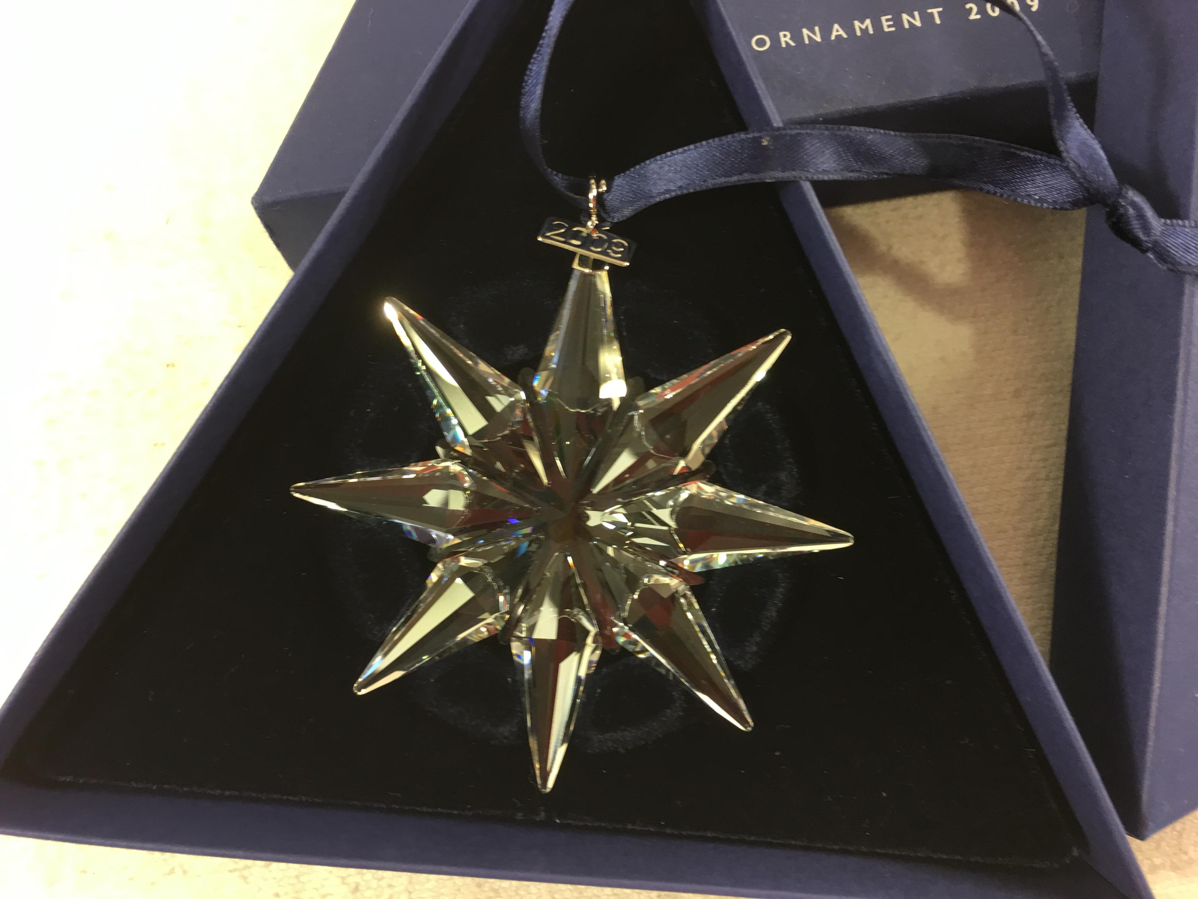 Collector Swarovski Christmas Ornament 2009 Swarovsky Crystal Star #0983702