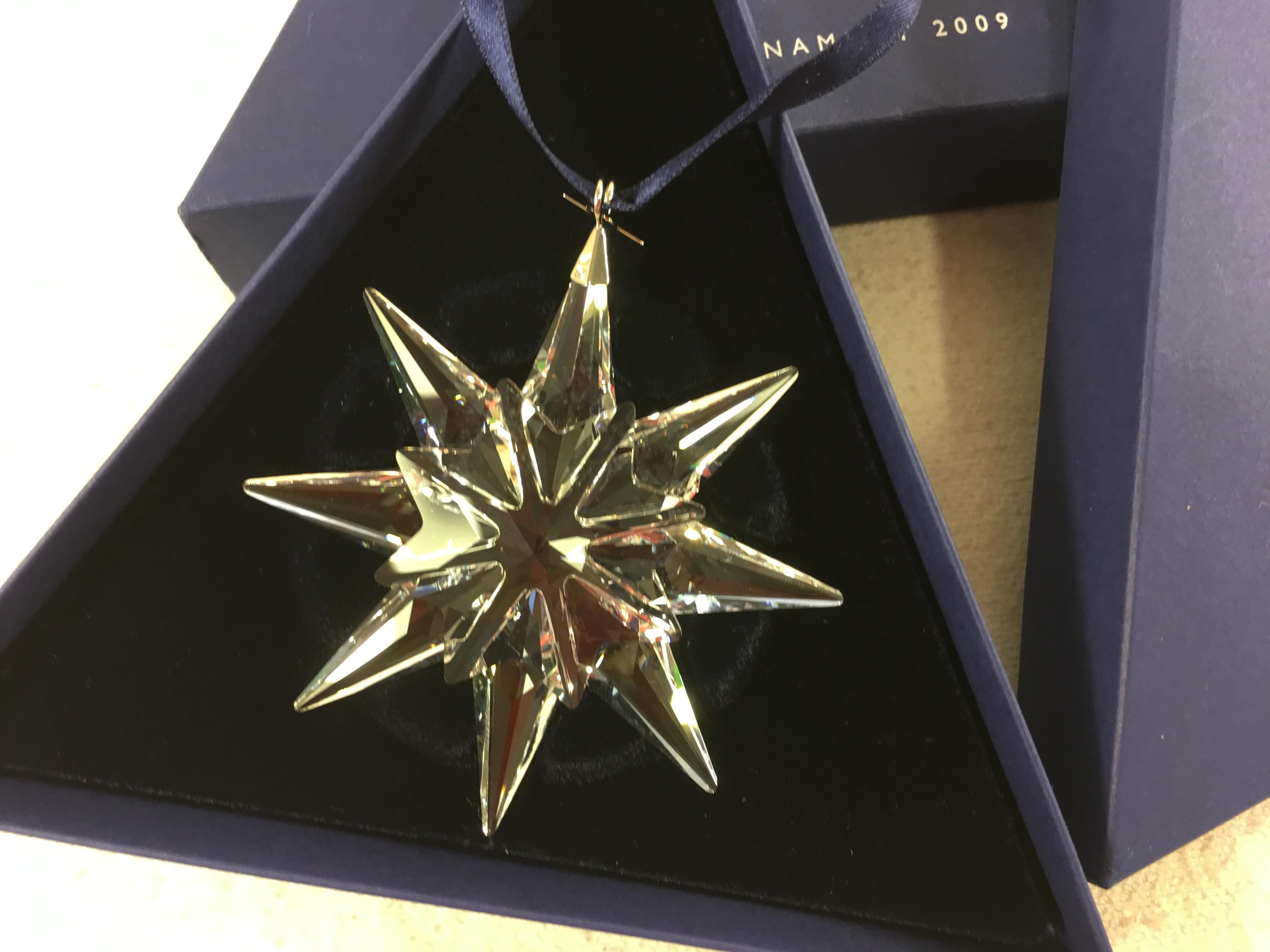 Collector Swarovski Christmas Ornament 2009 Swarovsky Crystal Star #0983702