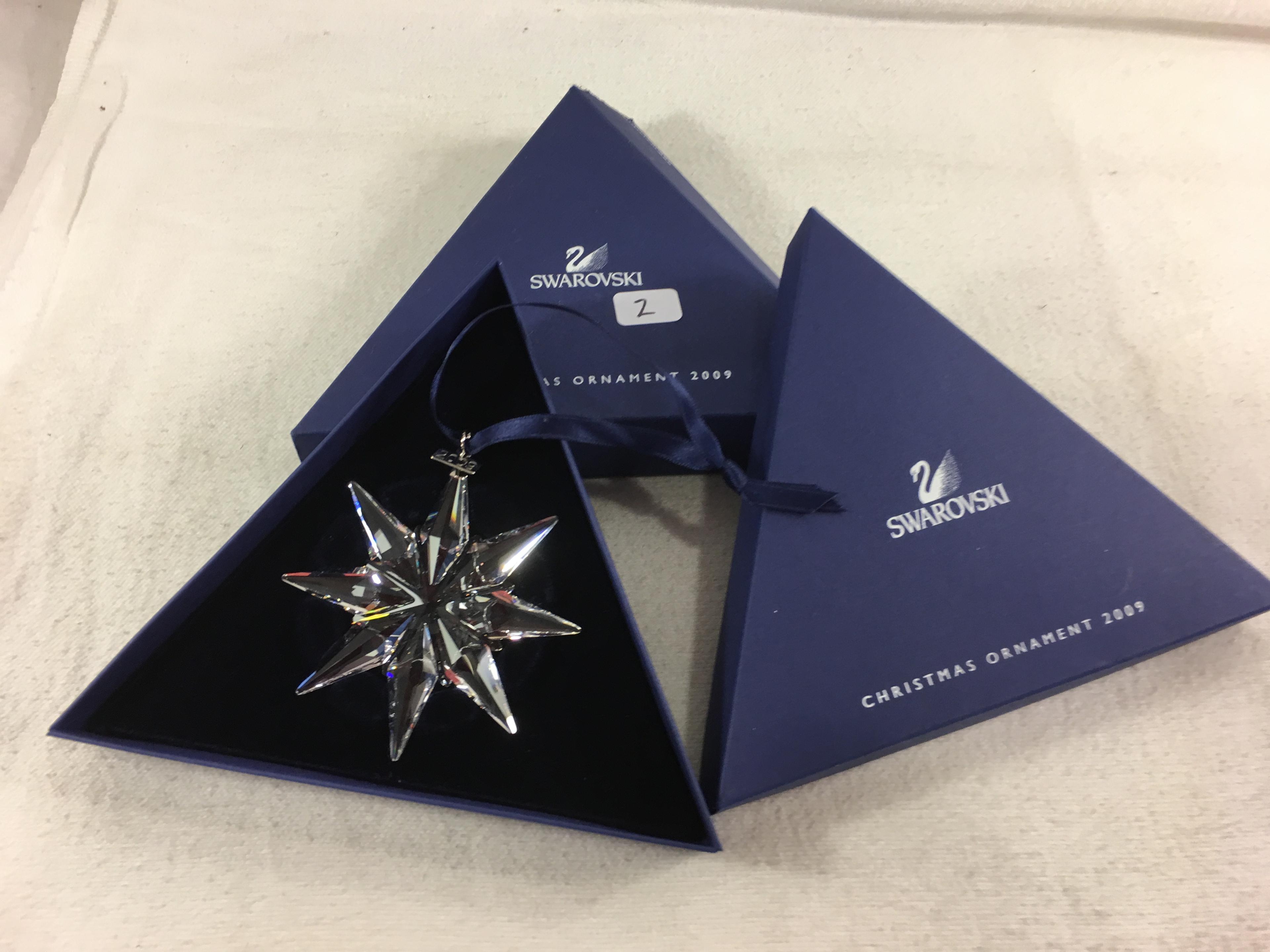 Collector Swarovski Christmas Ornament 2009 Swarovsky Crystal Star #0983702