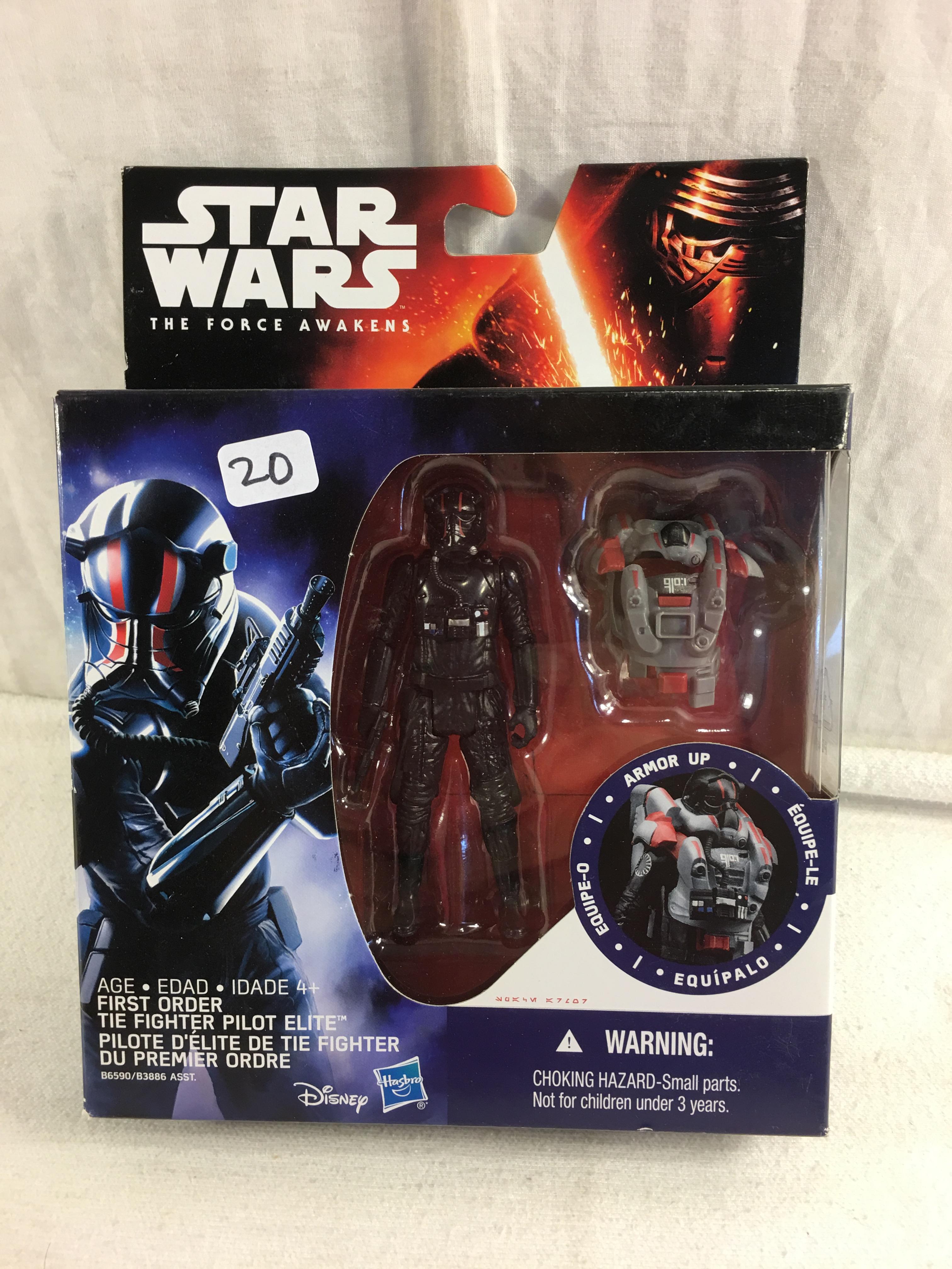 NIP Collector Star Wars The Force Awakens Disney hasbro First Order Tie Fighter 4"Tall