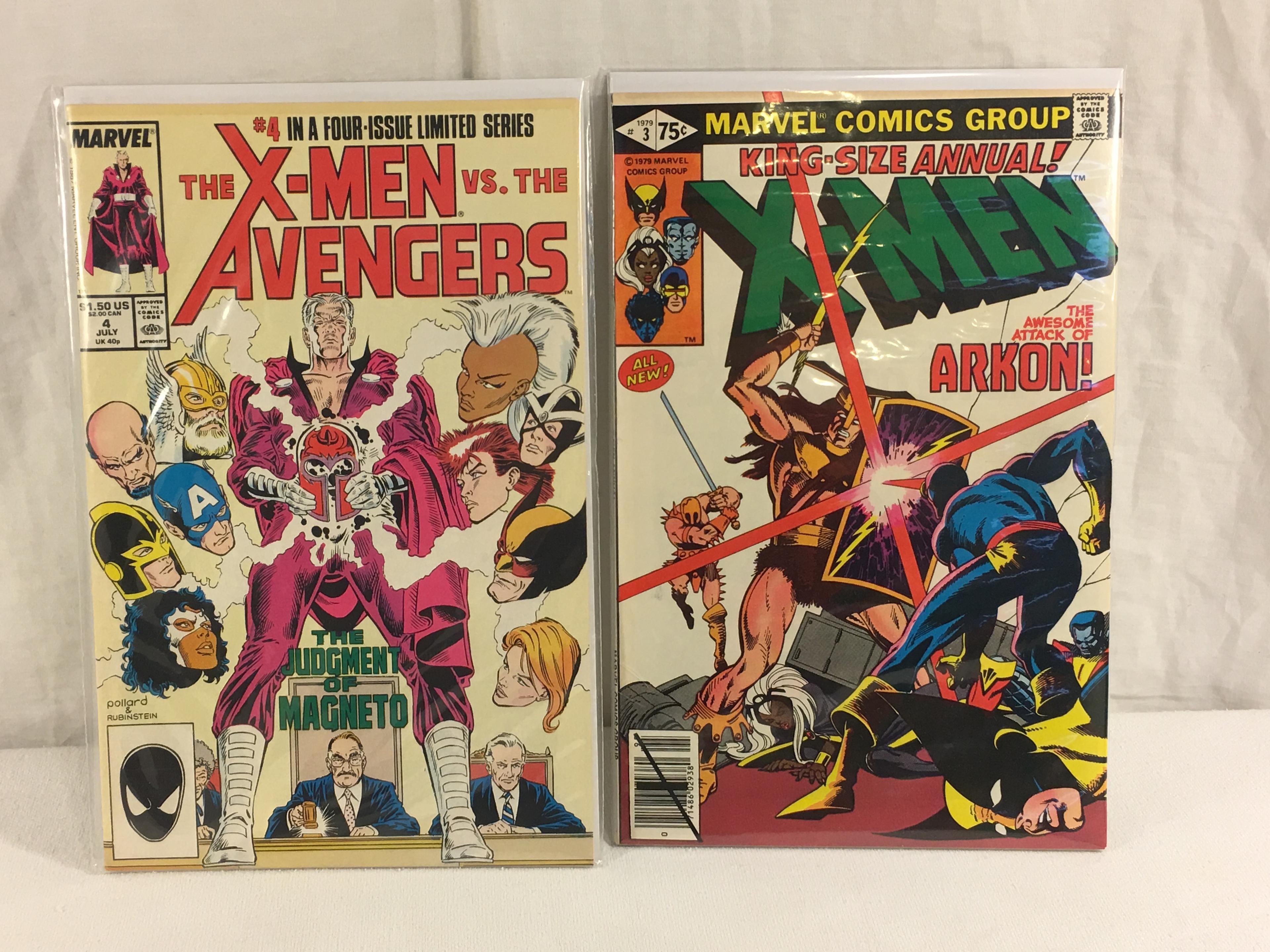 Lot of 2 Colletcor Vintage Marvel King-Size Annual X-Men & Avengers Comic Book No.3.4