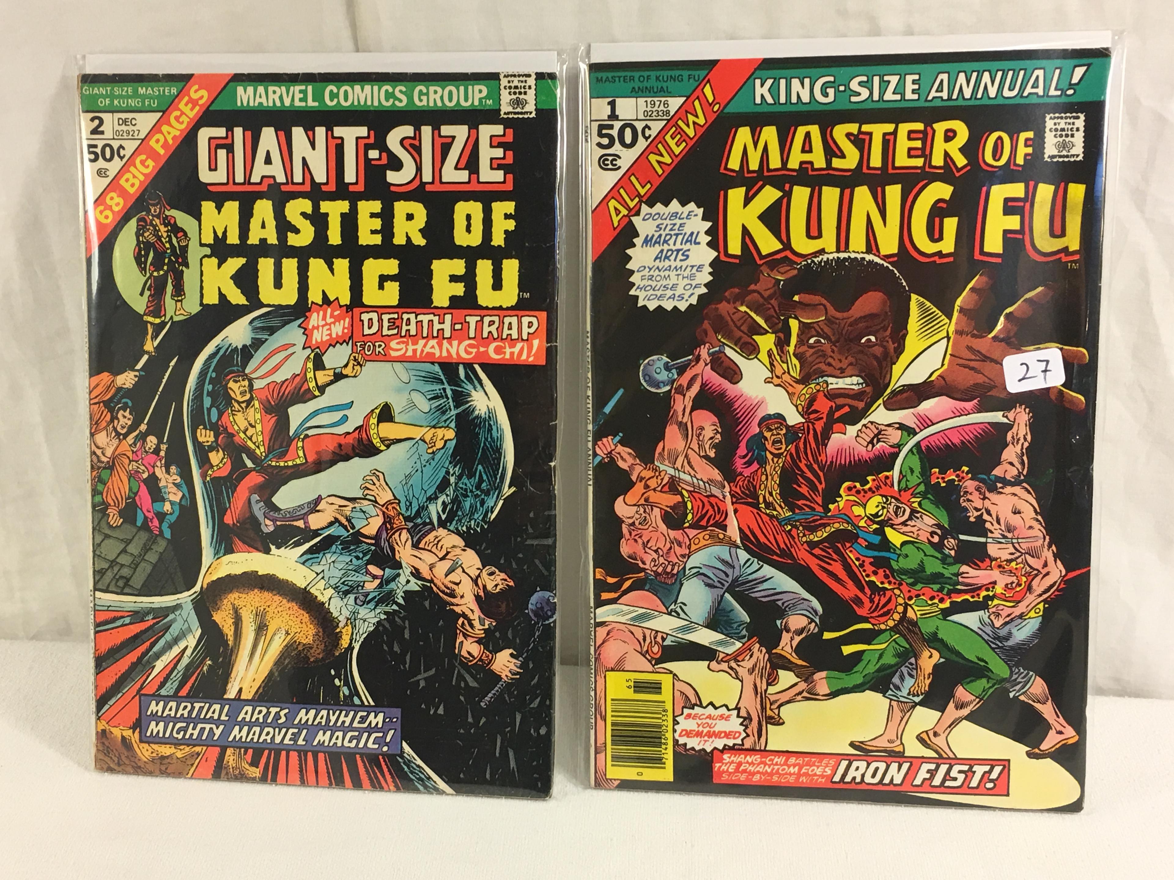 Lot of 2 Pcs Collector Vintage Comics Master Of Kung Fu Comic Books No.1.2.