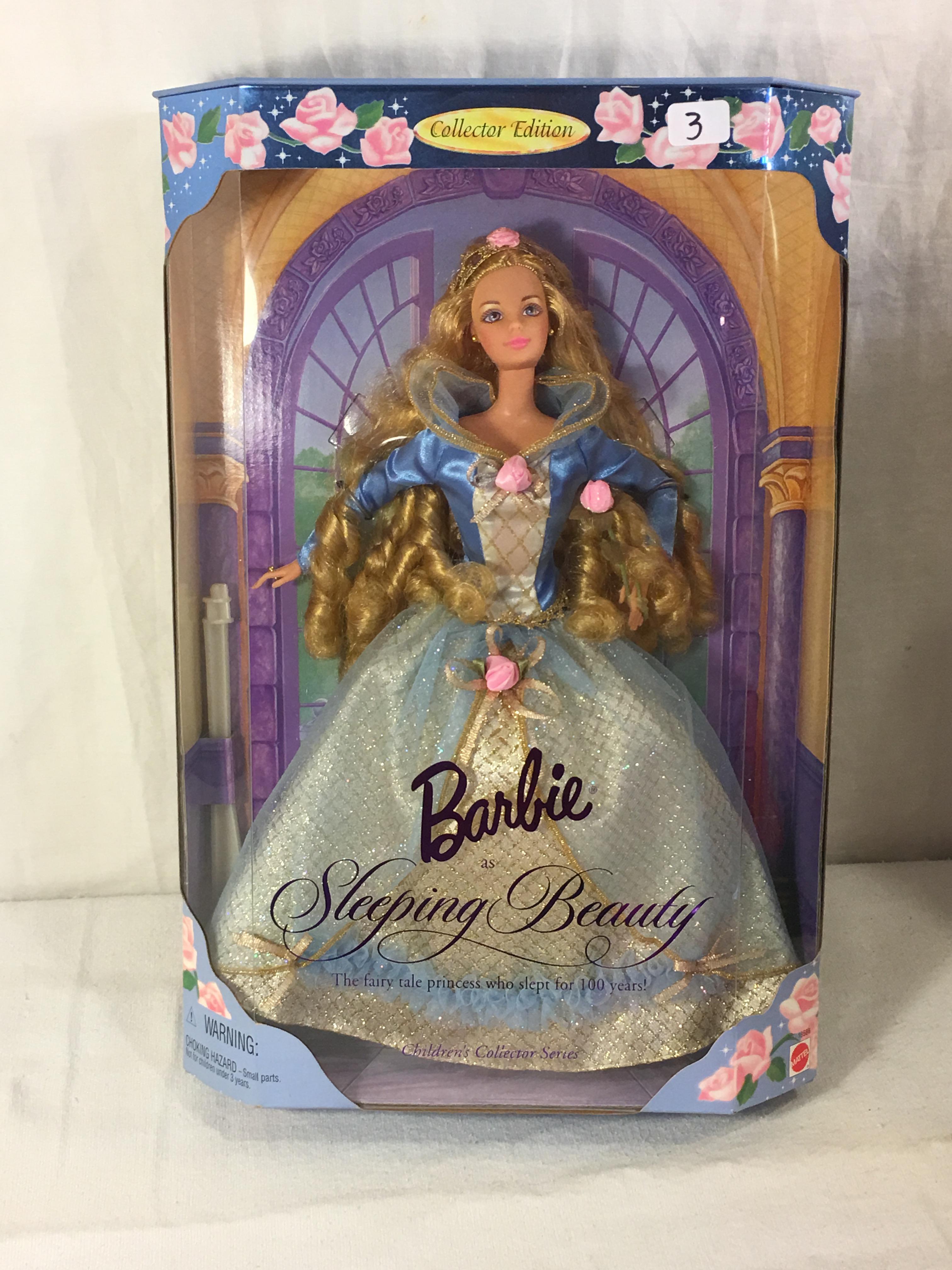 NIB Collector Children's Collector Series Sleeping Beauty Barbie Doll Box: 13.5"x9"