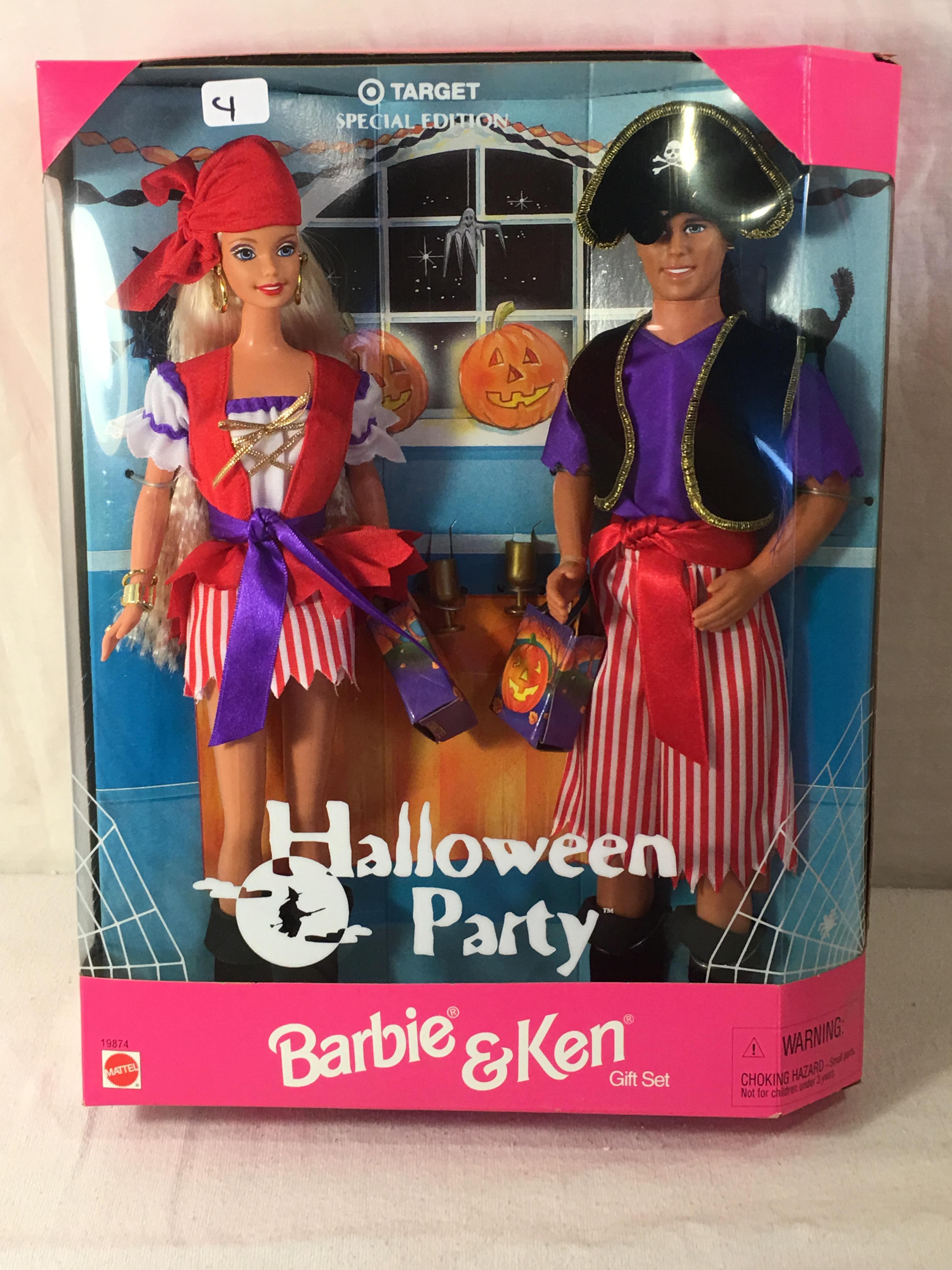 NIB Collector Target Special Edition Halloween Party Barbie & Ken Doll Box: 13"x10"