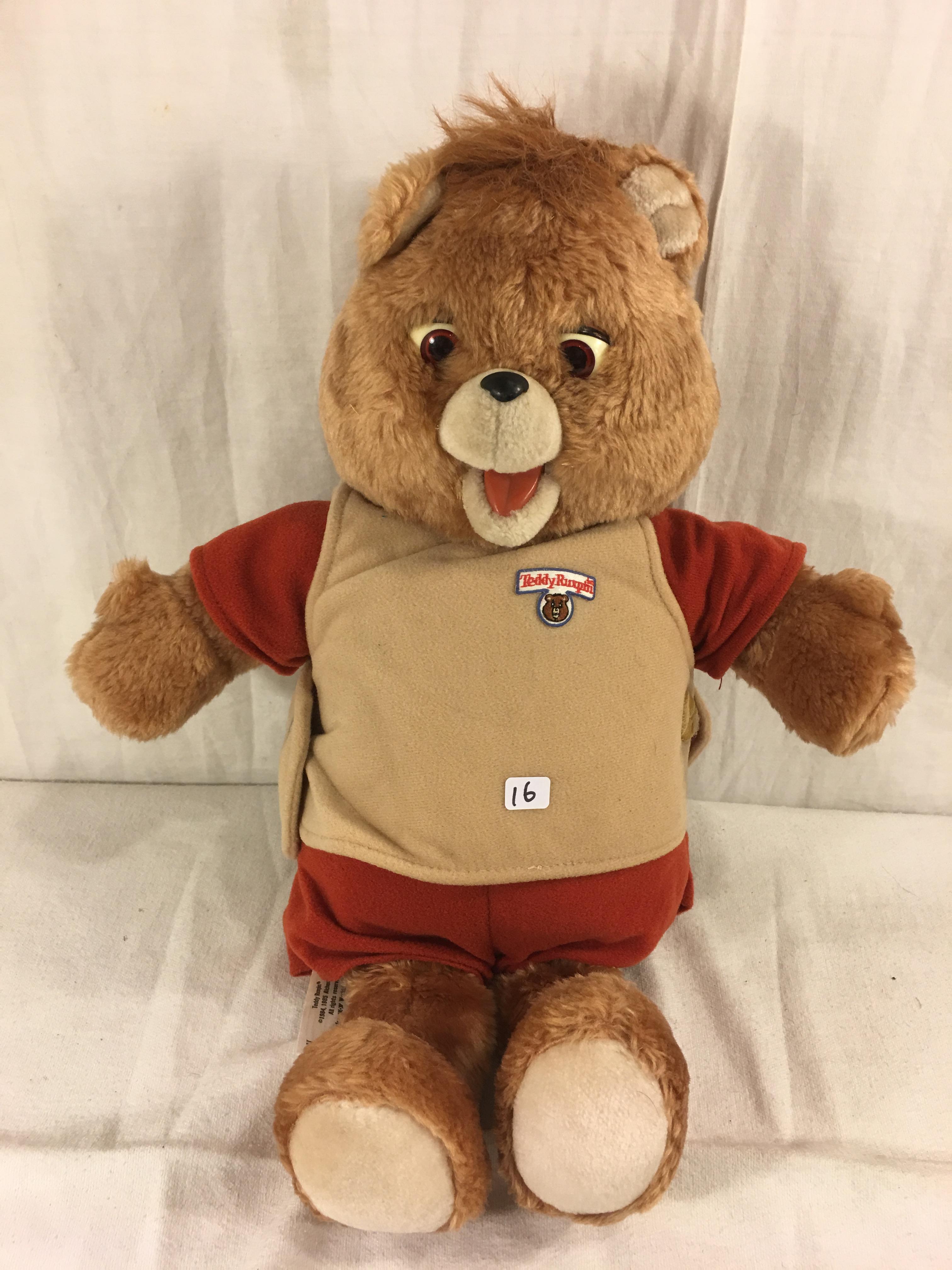 Collector Vintage 1985 Alchemy II World's of Wonder Teddy Ruxpin Animated Talking Teddy Bear 19" tal